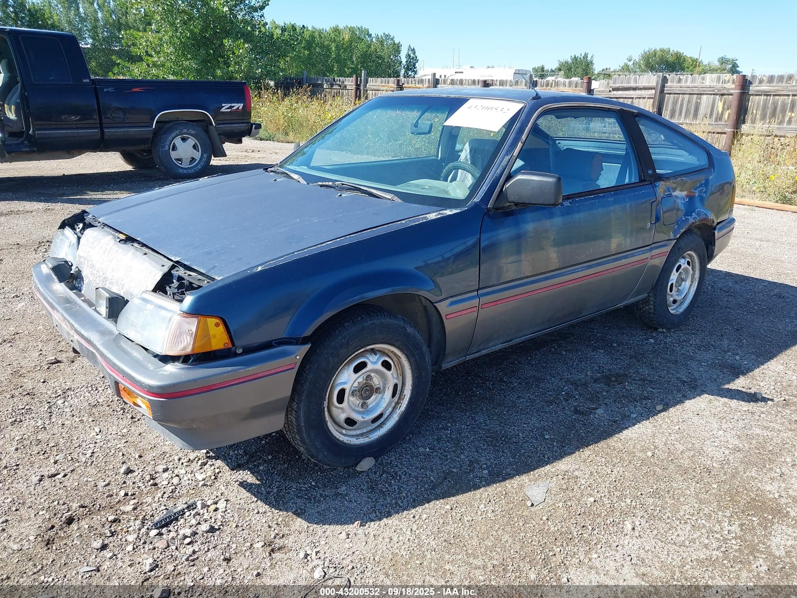 1987 Honda Civic Crx 1.5 Hf Blue vin: JHMEC1317HS004455