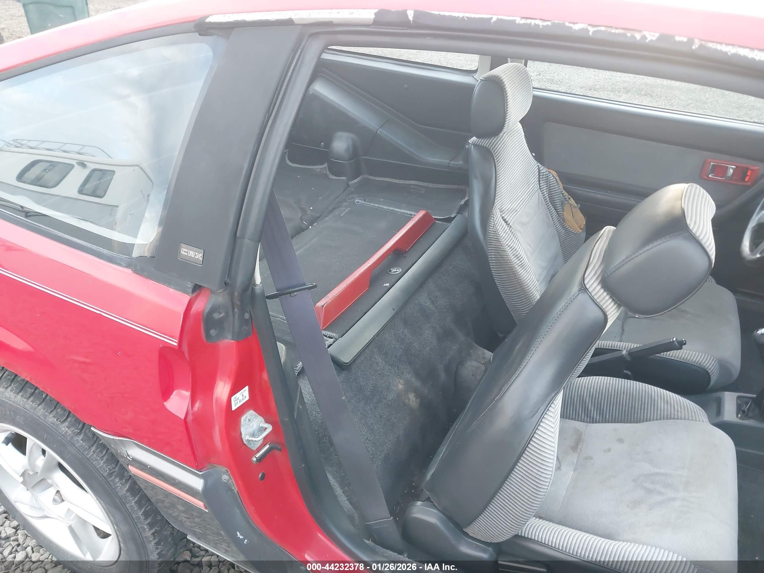 1987 Honda Civic 1500 Crx Red vin: JHMEC1326HS011891