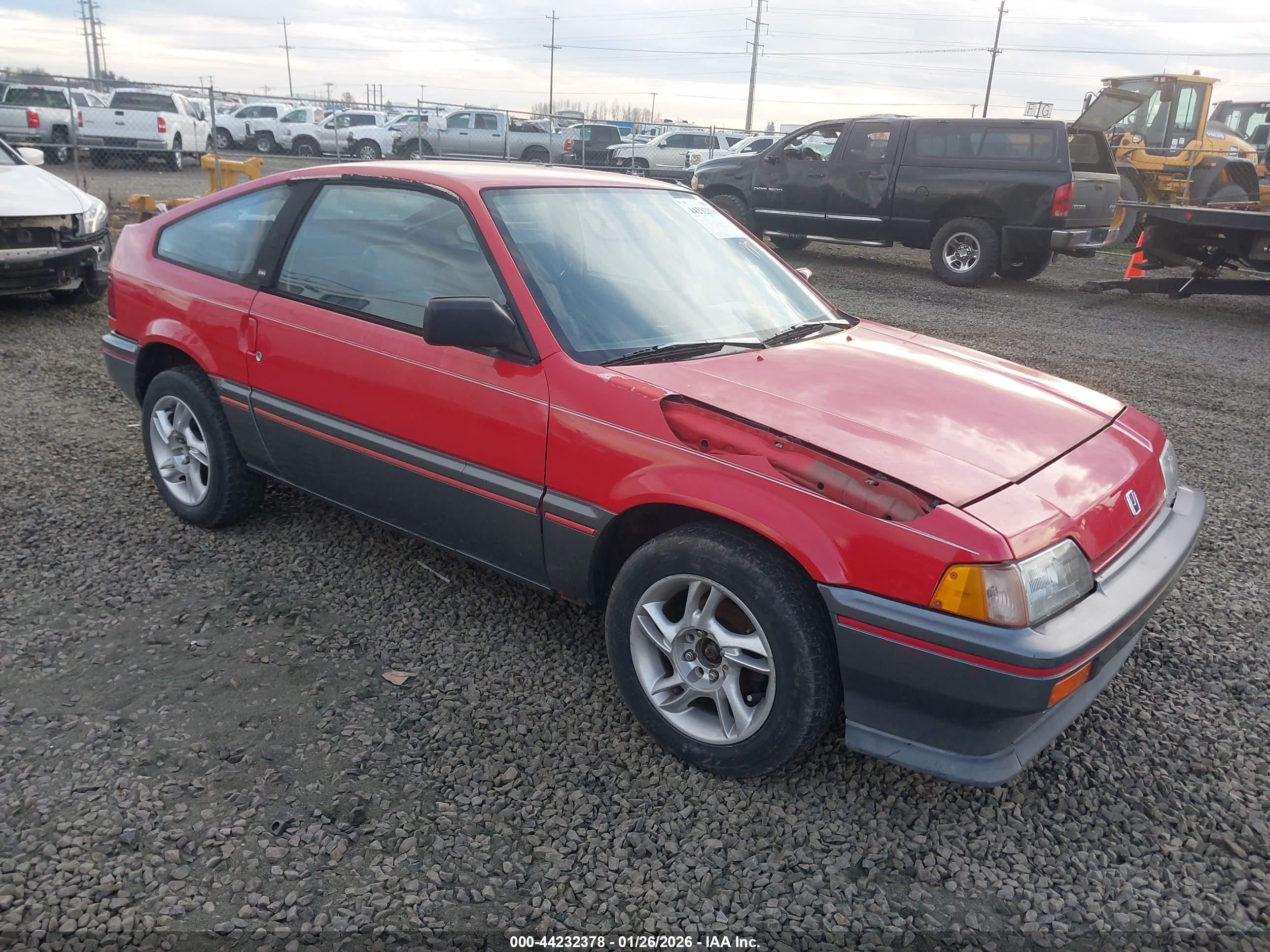 1987 Honda Civic 1500 Crx Red vin: JHMEC1326HS011891