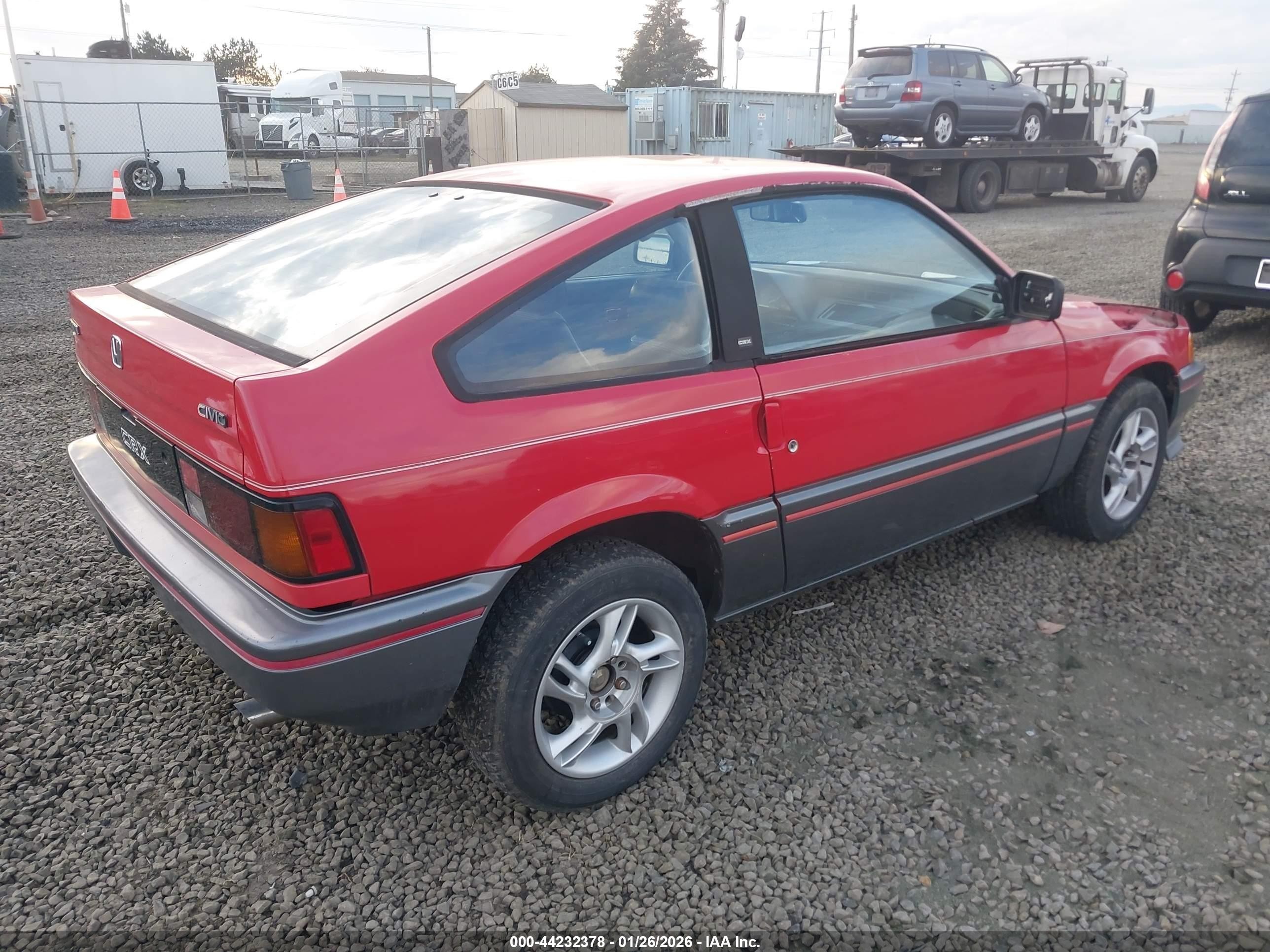 1987 Honda Civic 1500 Crx Red vin: JHMEC1326HS011891