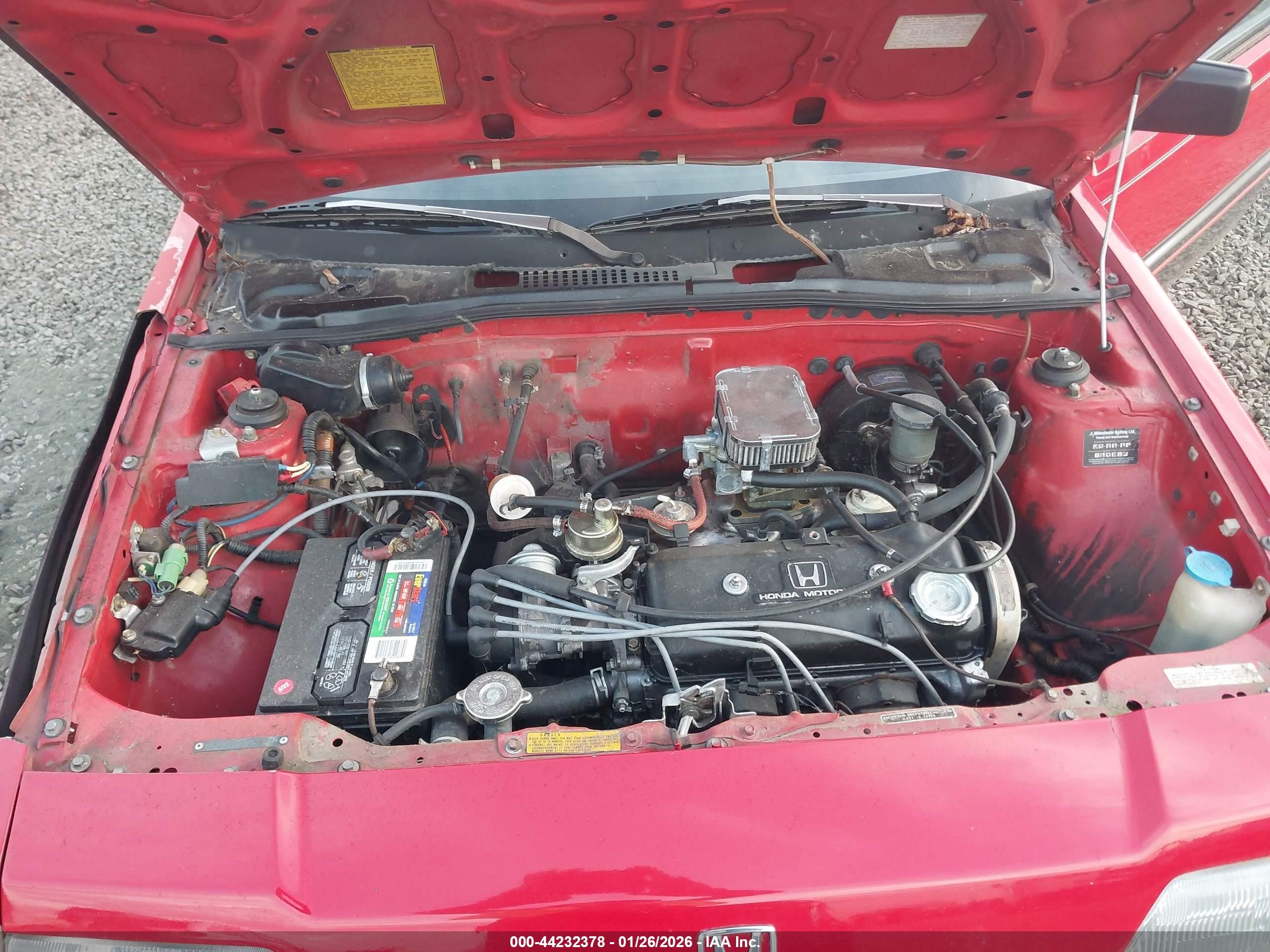 1987 Honda Civic 1500 Crx Red vin: JHMEC1326HS011891