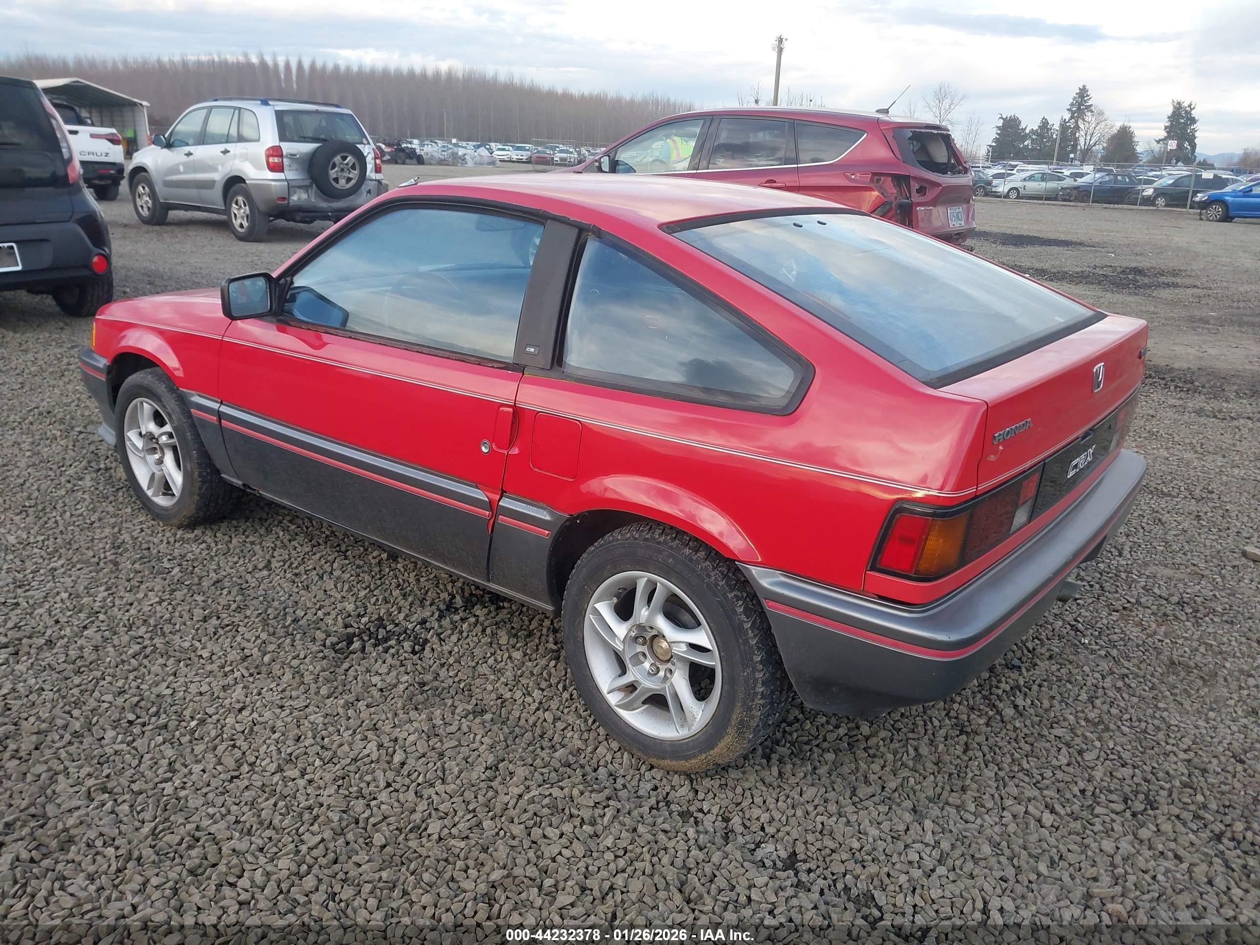 1987 Honda Civic 1500 Crx Red vin: JHMEC1326HS011891