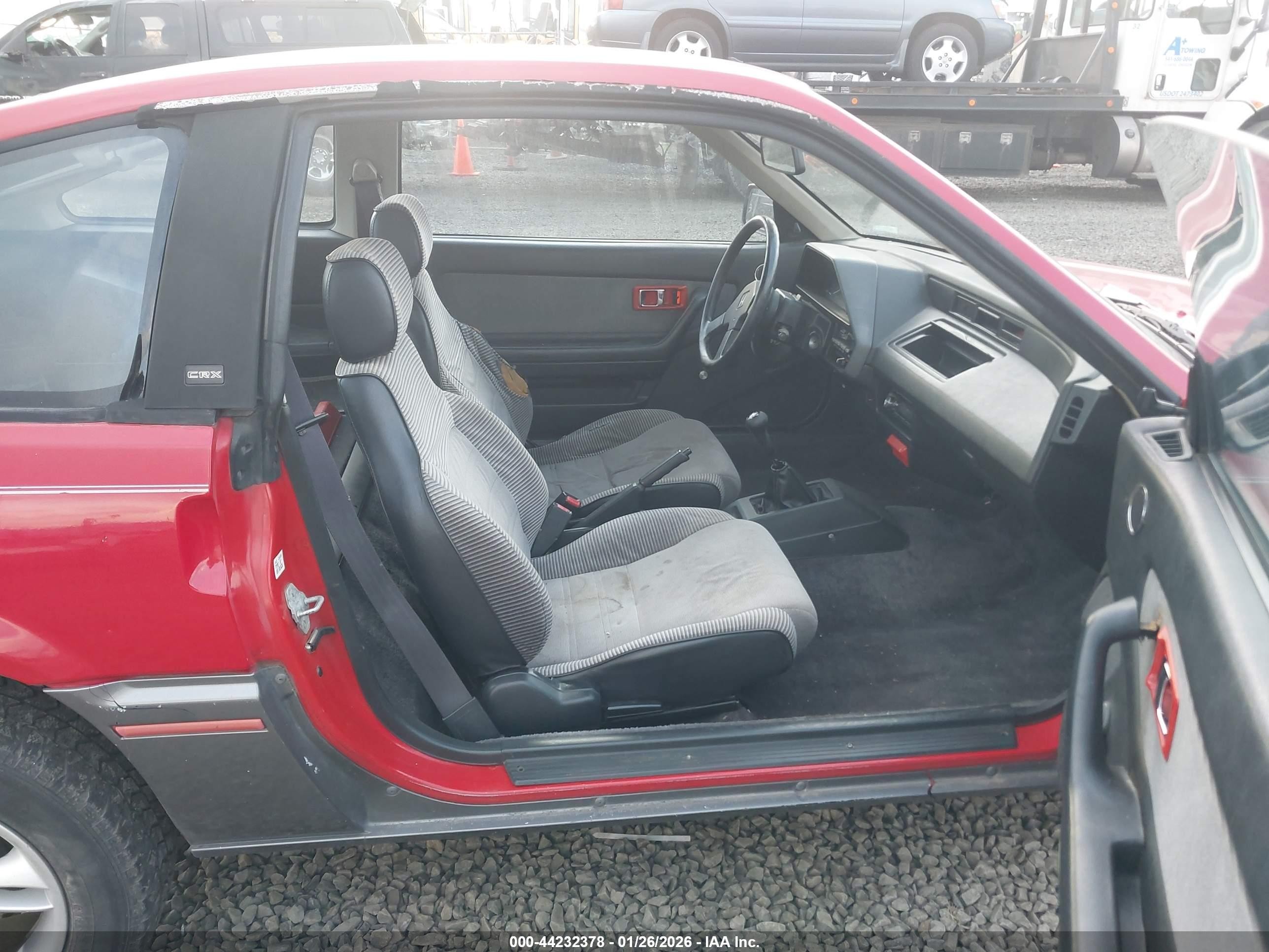 1987 Honda Civic 1500 Crx Red vin: JHMEC1326HS011891