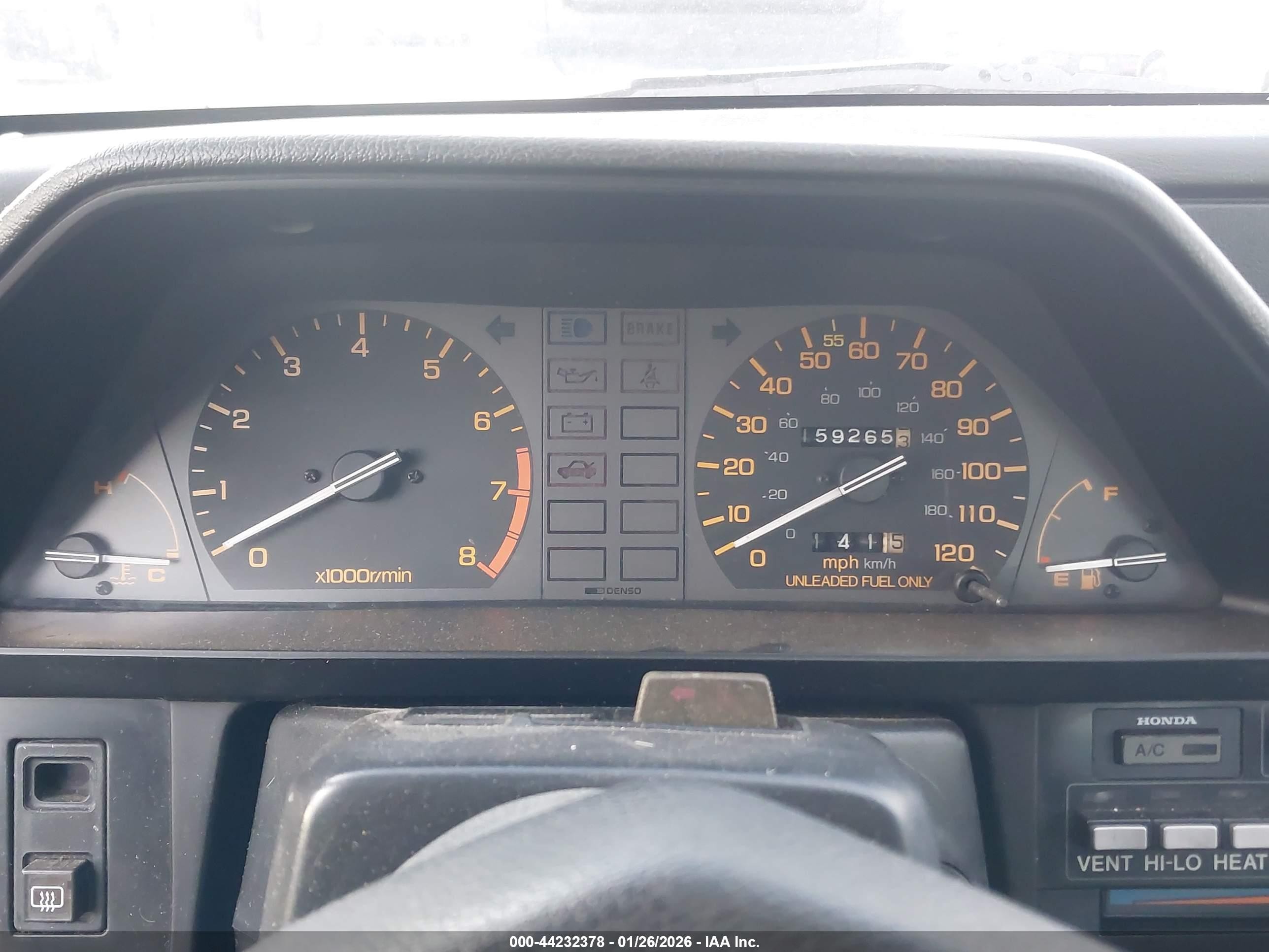 1987 Honda Civic 1500 Crx Red vin: JHMEC1326HS011891
