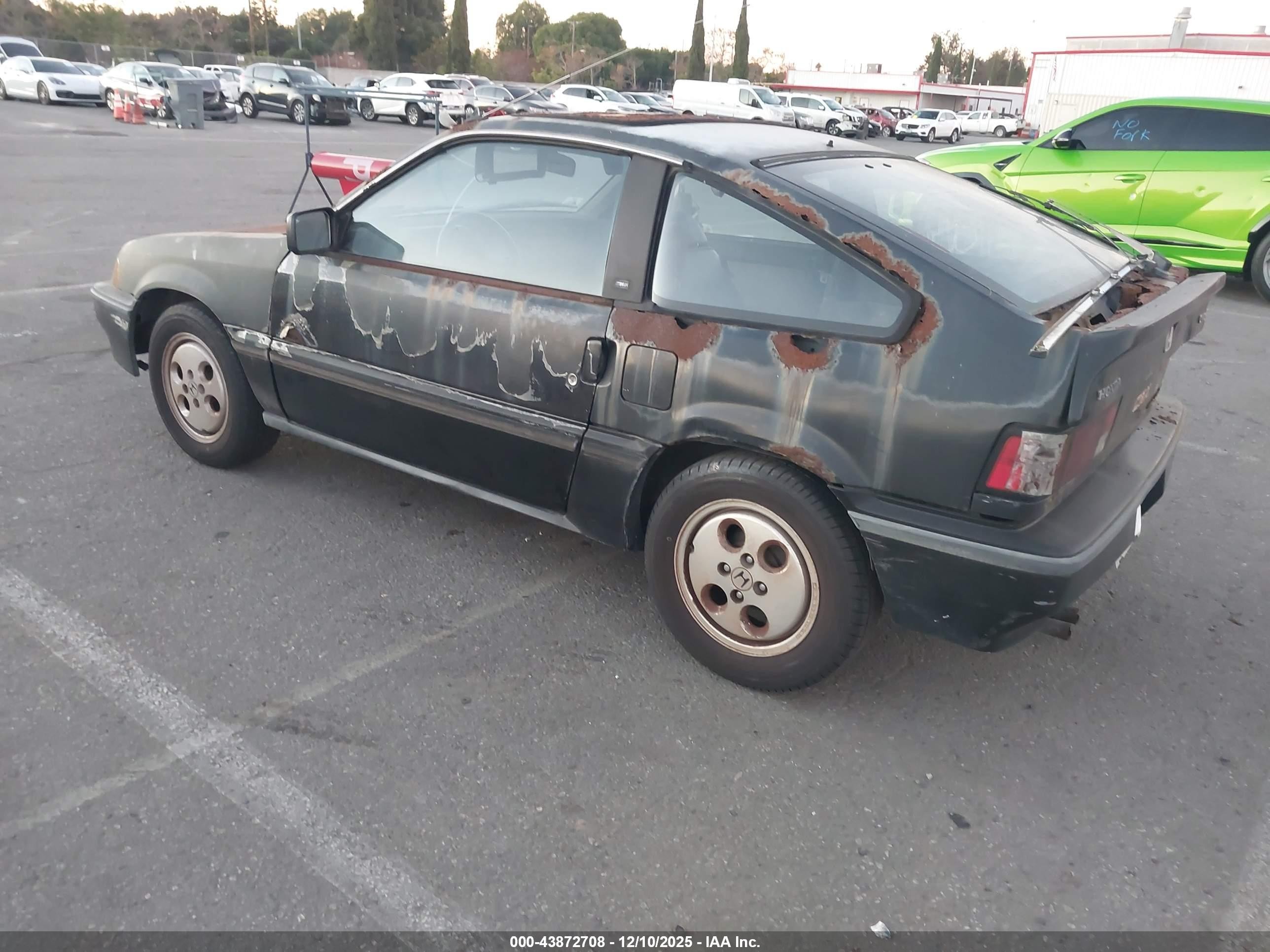 1987 Honda Civic 1500 Crx Si Black vin: JHMEC1340HS042670