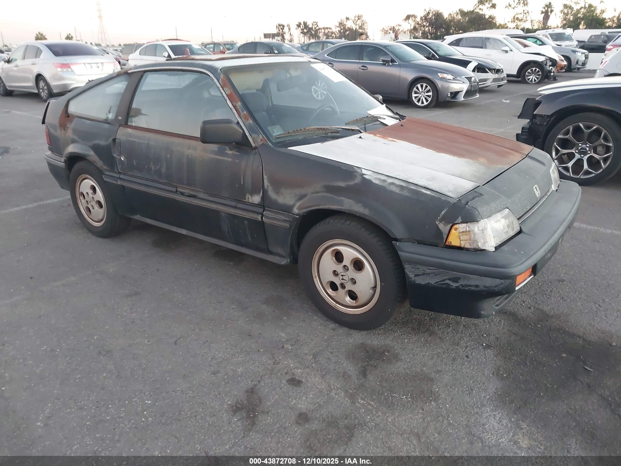 1987 Honda Civic 1500 Crx Si Black vin: JHMEC1340HS042670