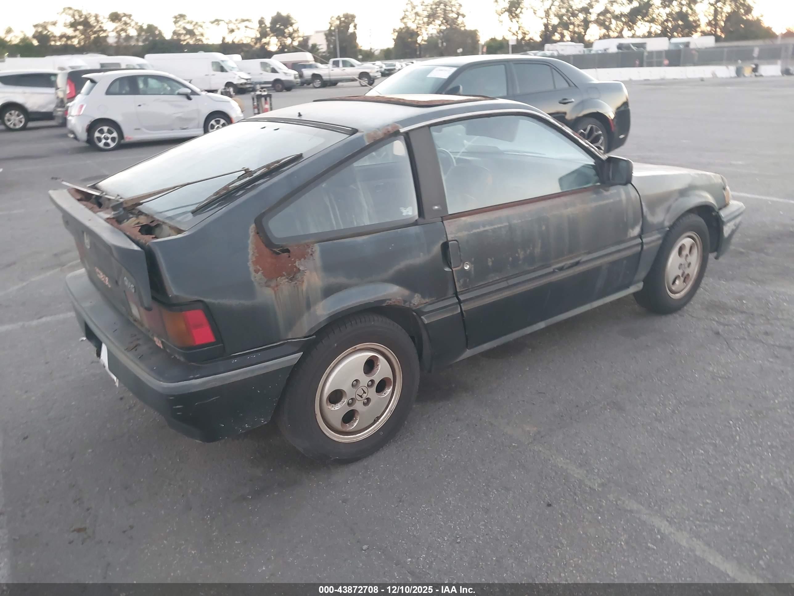 1987 Honda Civic 1500 Crx Si Black vin: JHMEC1340HS042670