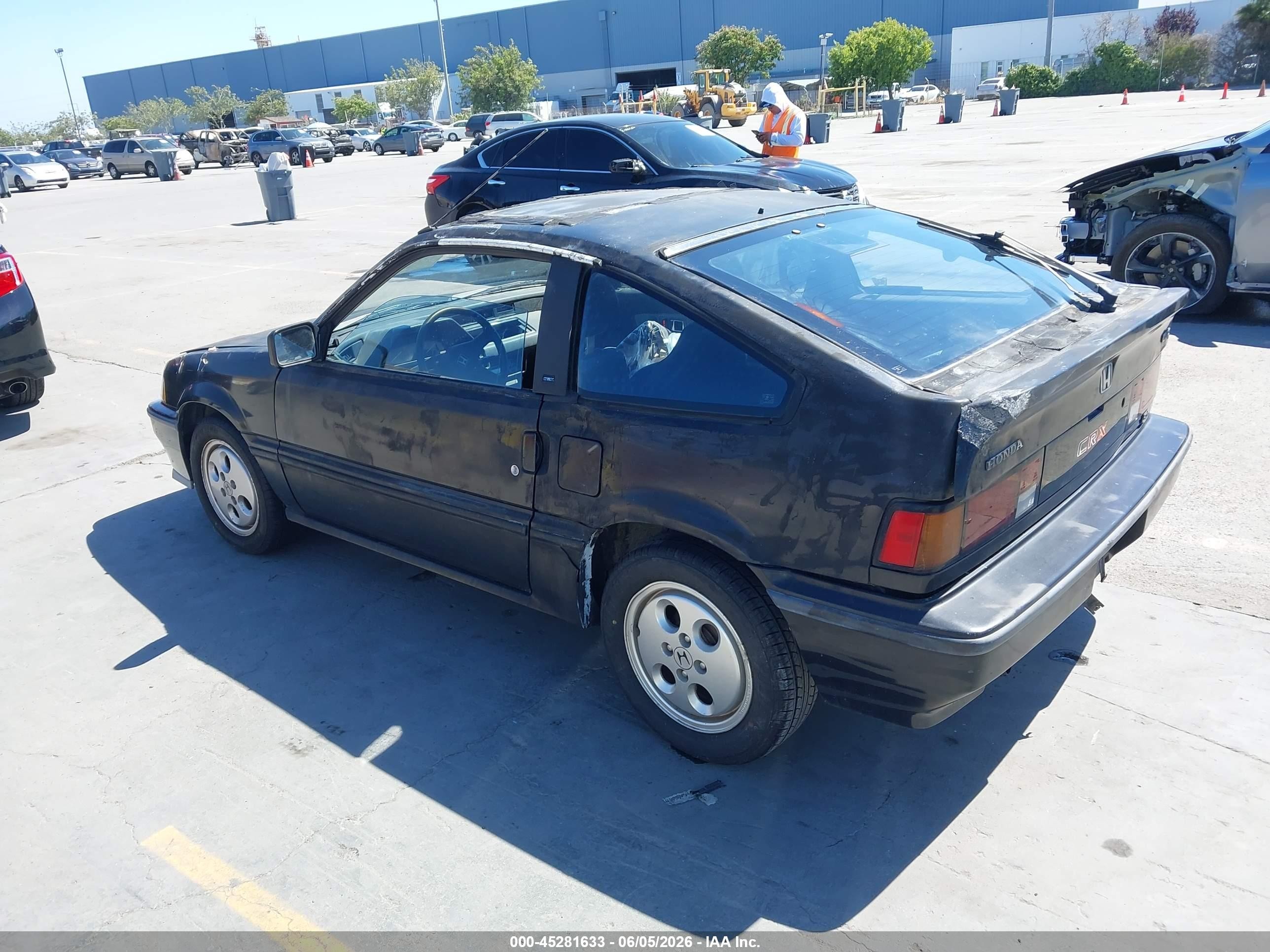1987 Honda Civic 1500 Crx Si Black vin: JHMEC1344HS038329