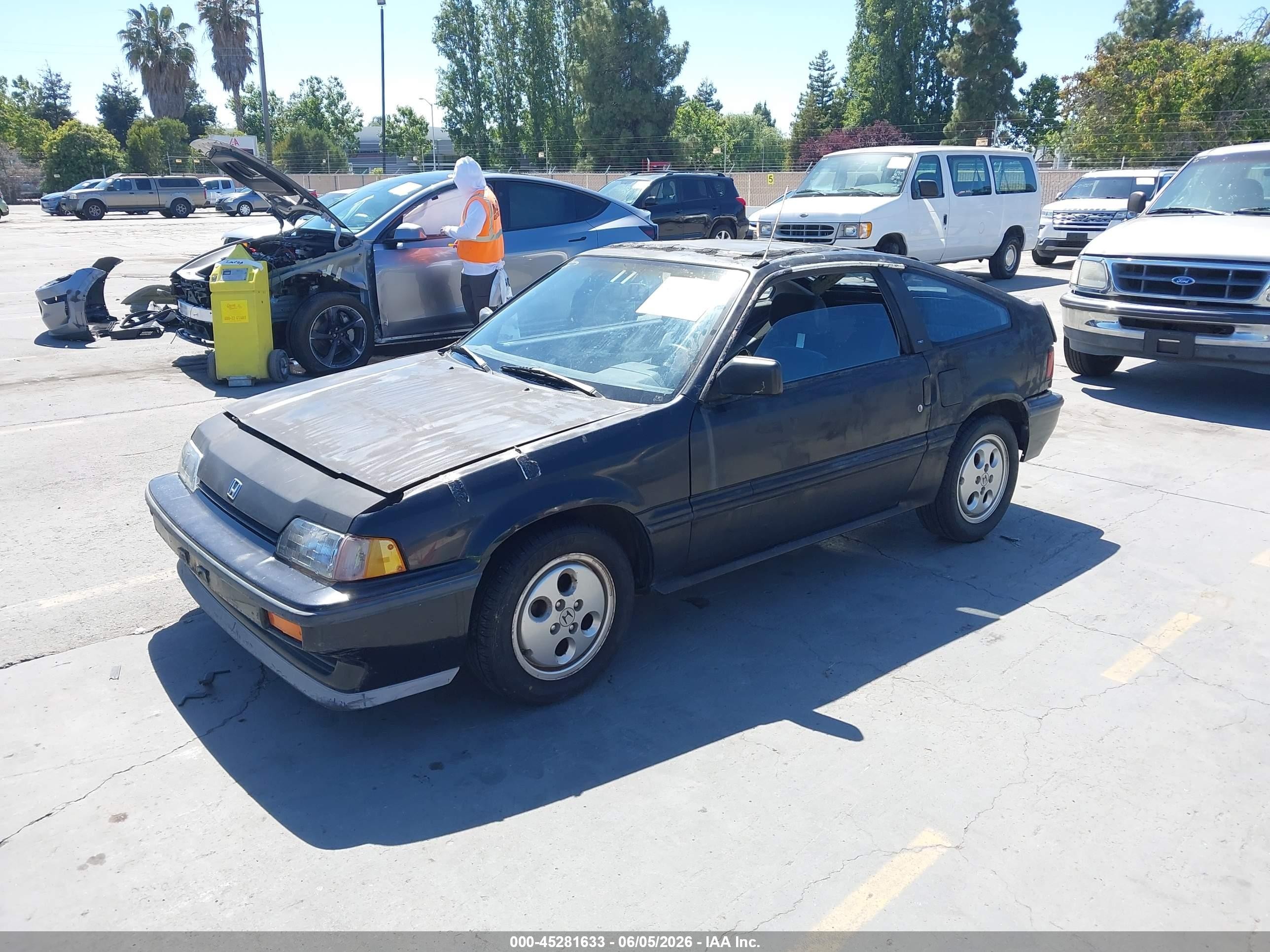 1987 Honda Civic 1500 Crx Si Black vin: JHMEC1344HS038329