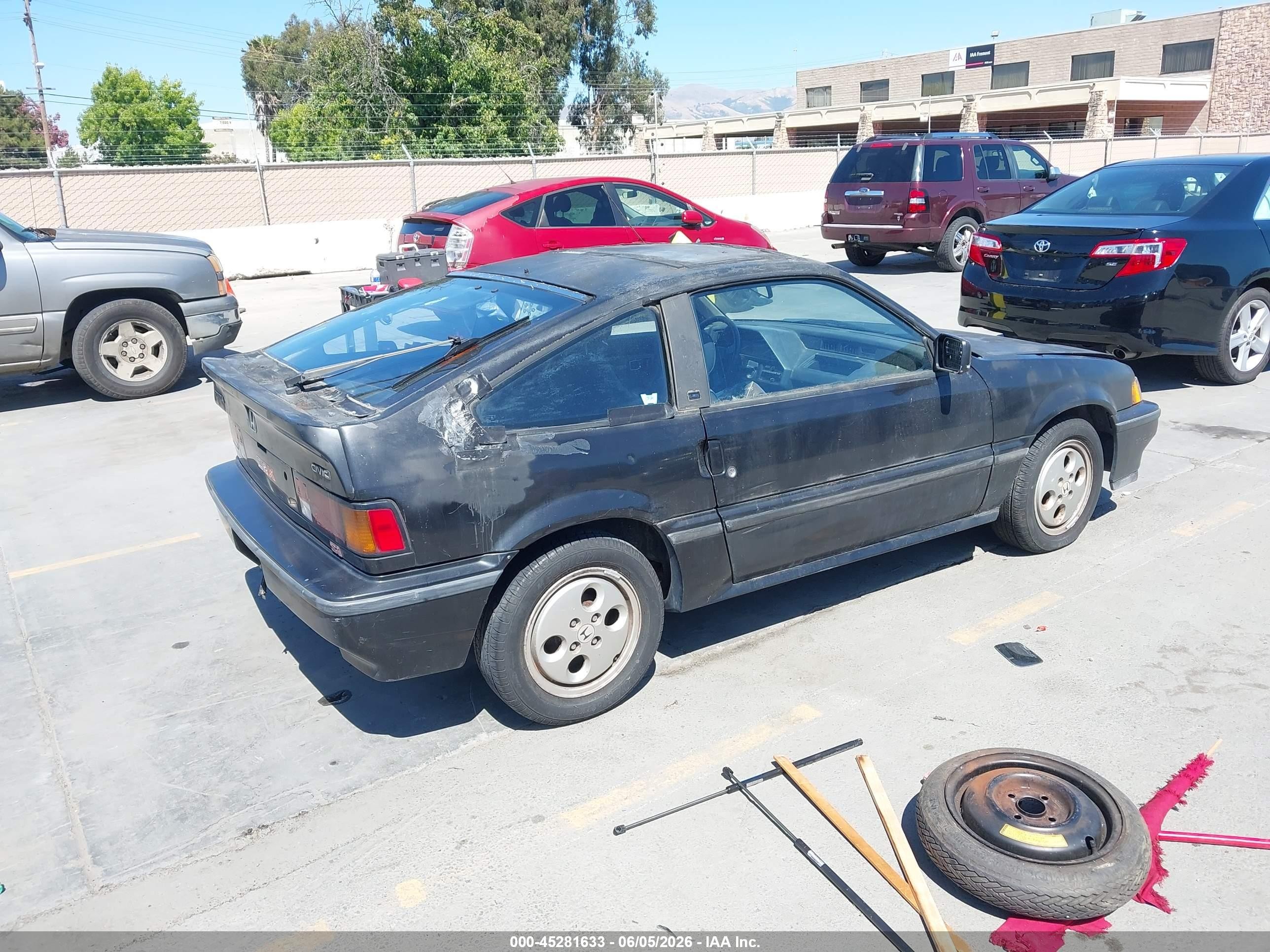 1987 Honda Civic 1500 Crx Si Black vin: JHMEC1344HS038329