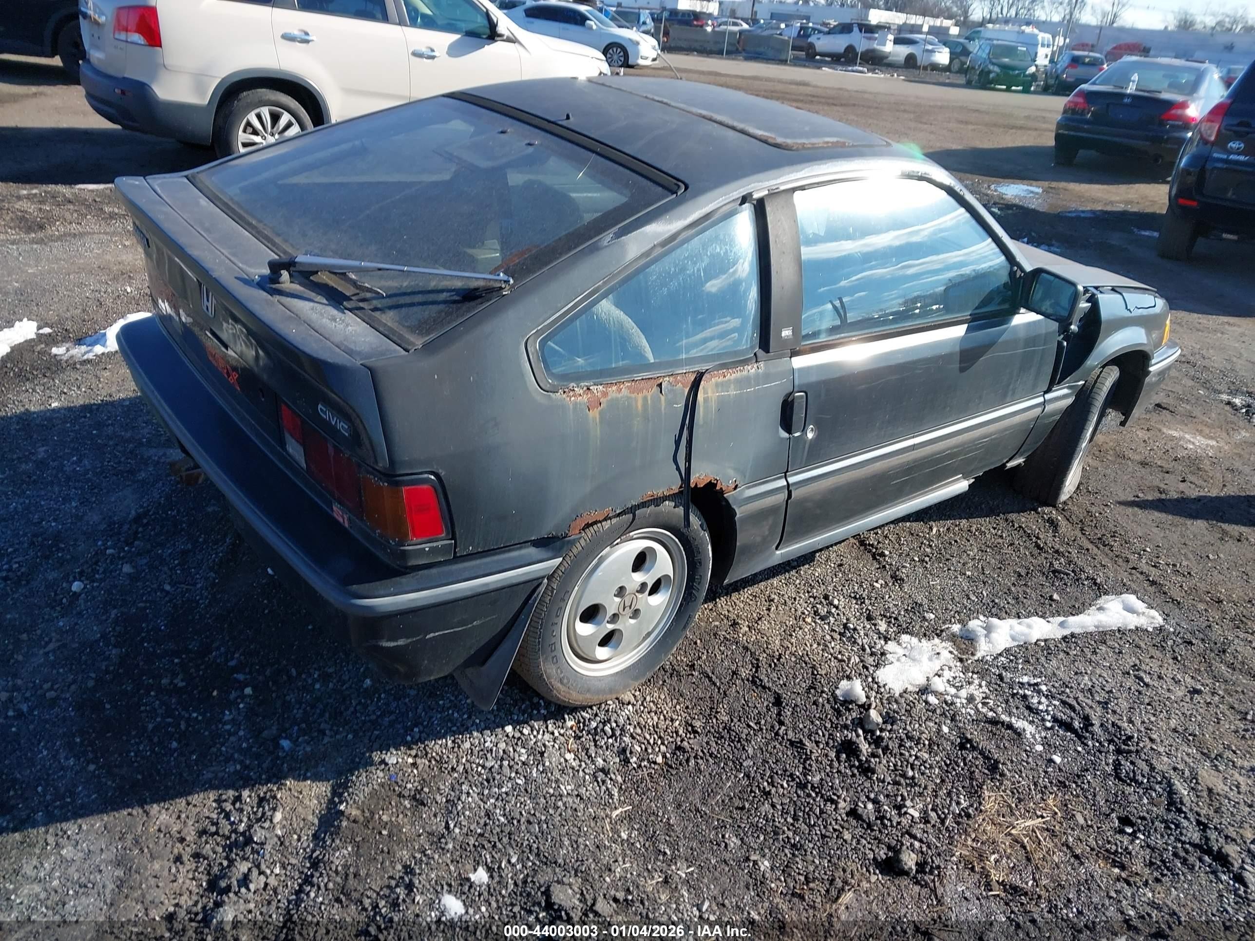 1987 Honda Civic 1500 Crx Si Black vin: JHMEC134XHS048430