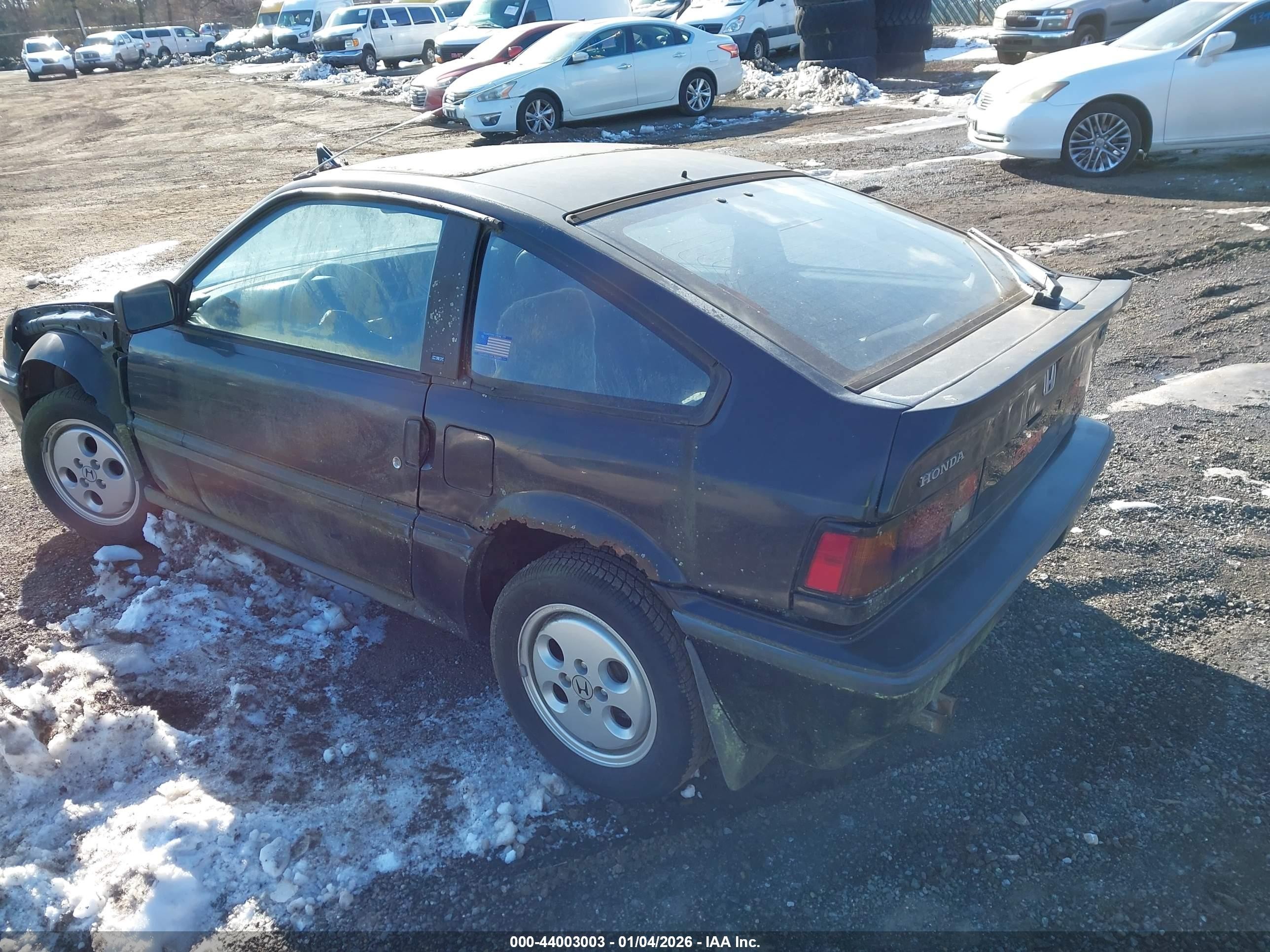1987 Honda Civic 1500 Crx Si Black vin: JHMEC134XHS048430