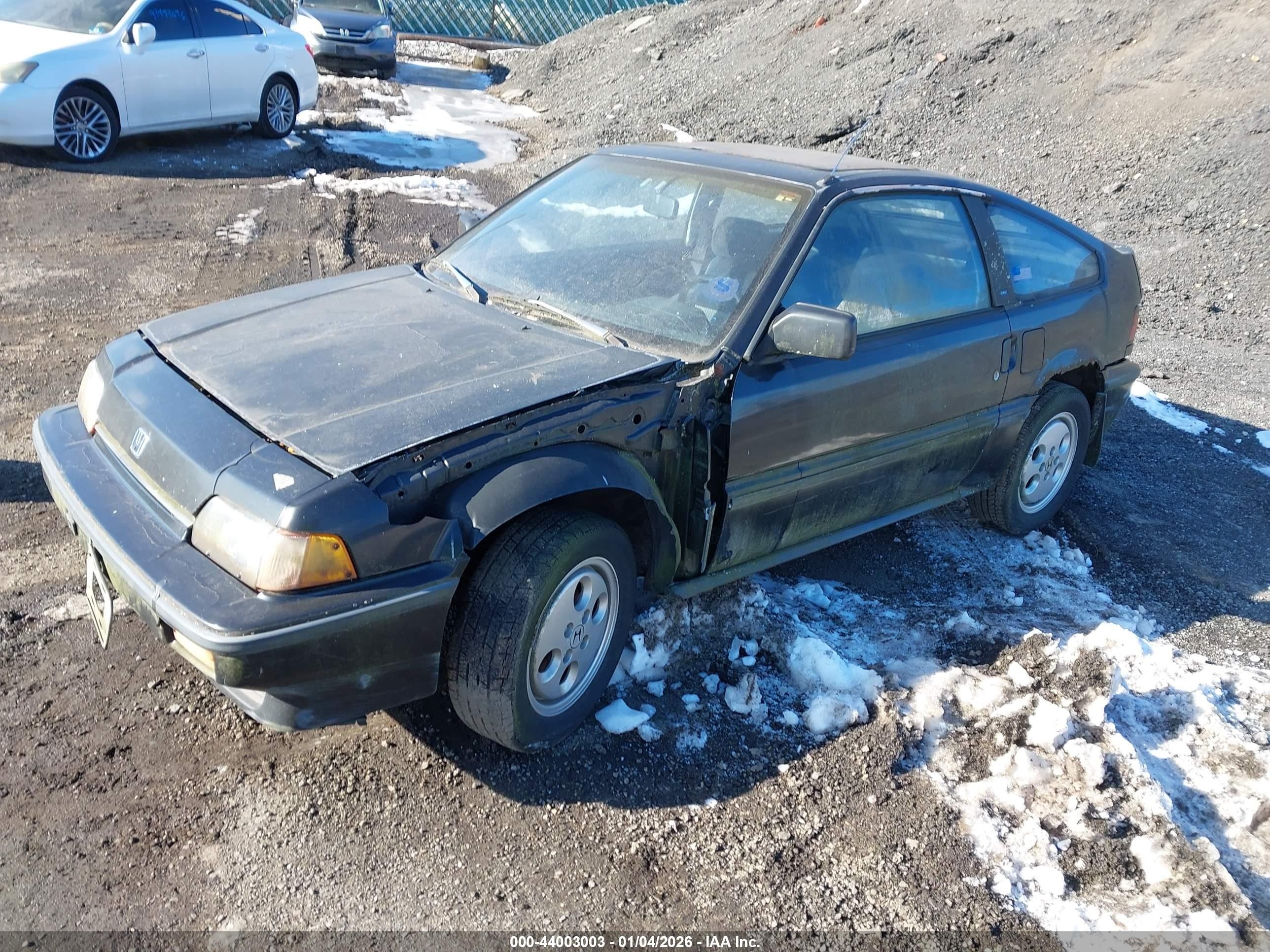 1987 Honda Civic 1500 Crx Si Black vin: JHMEC134XHS048430