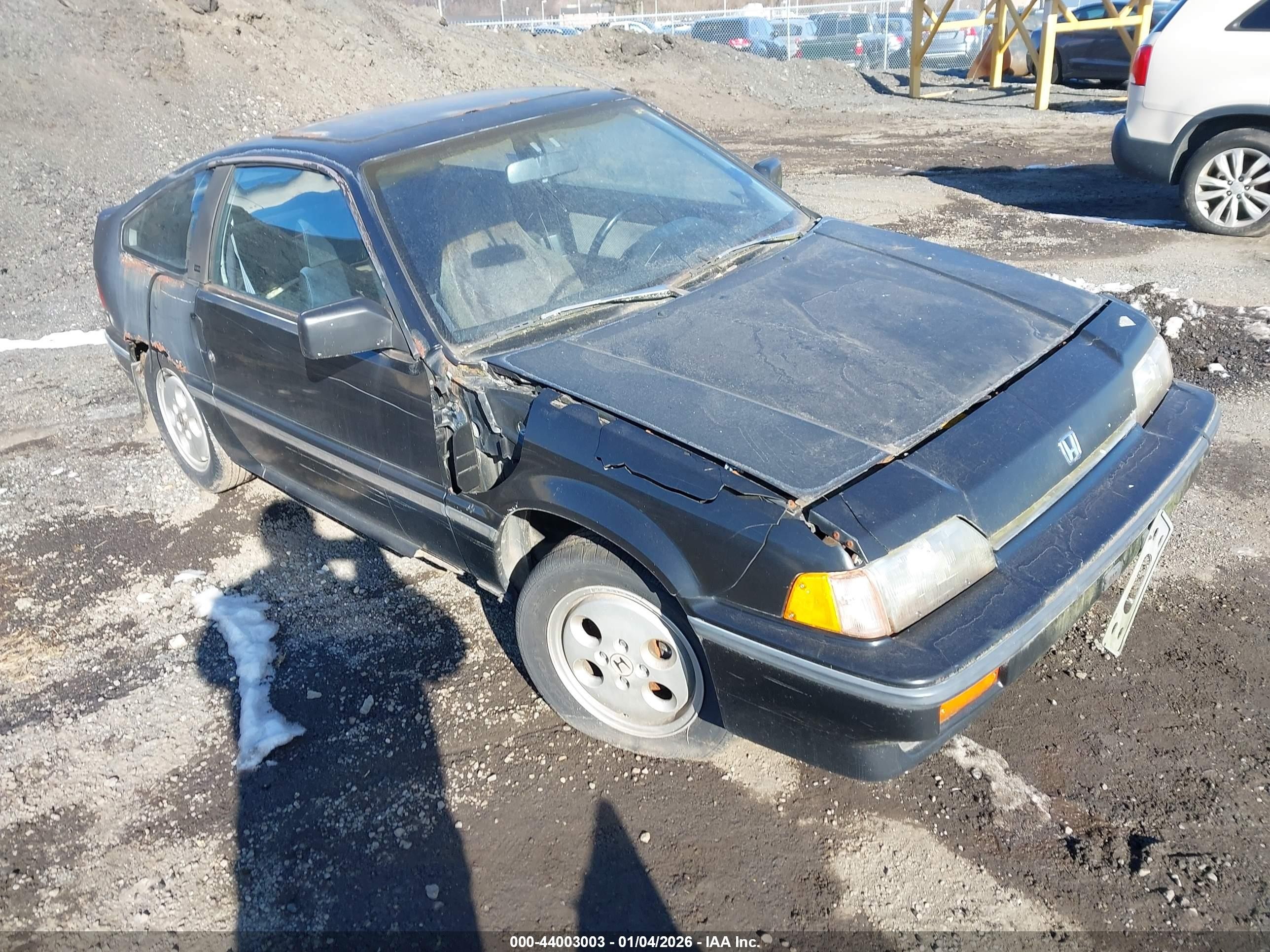 1987 Honda Civic 1500 Crx Si Black vin: JHMEC134XHS048430