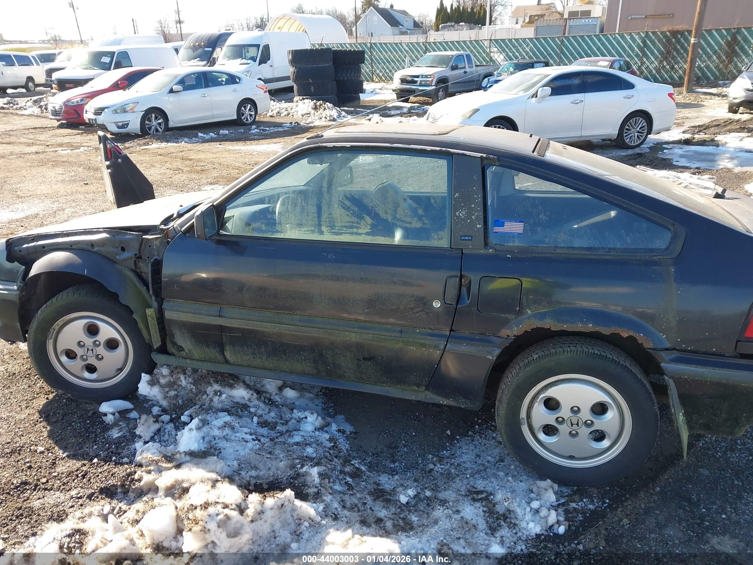 1987 Honda Civic 1500 Crx Si Black vin: JHMEC134XHS048430