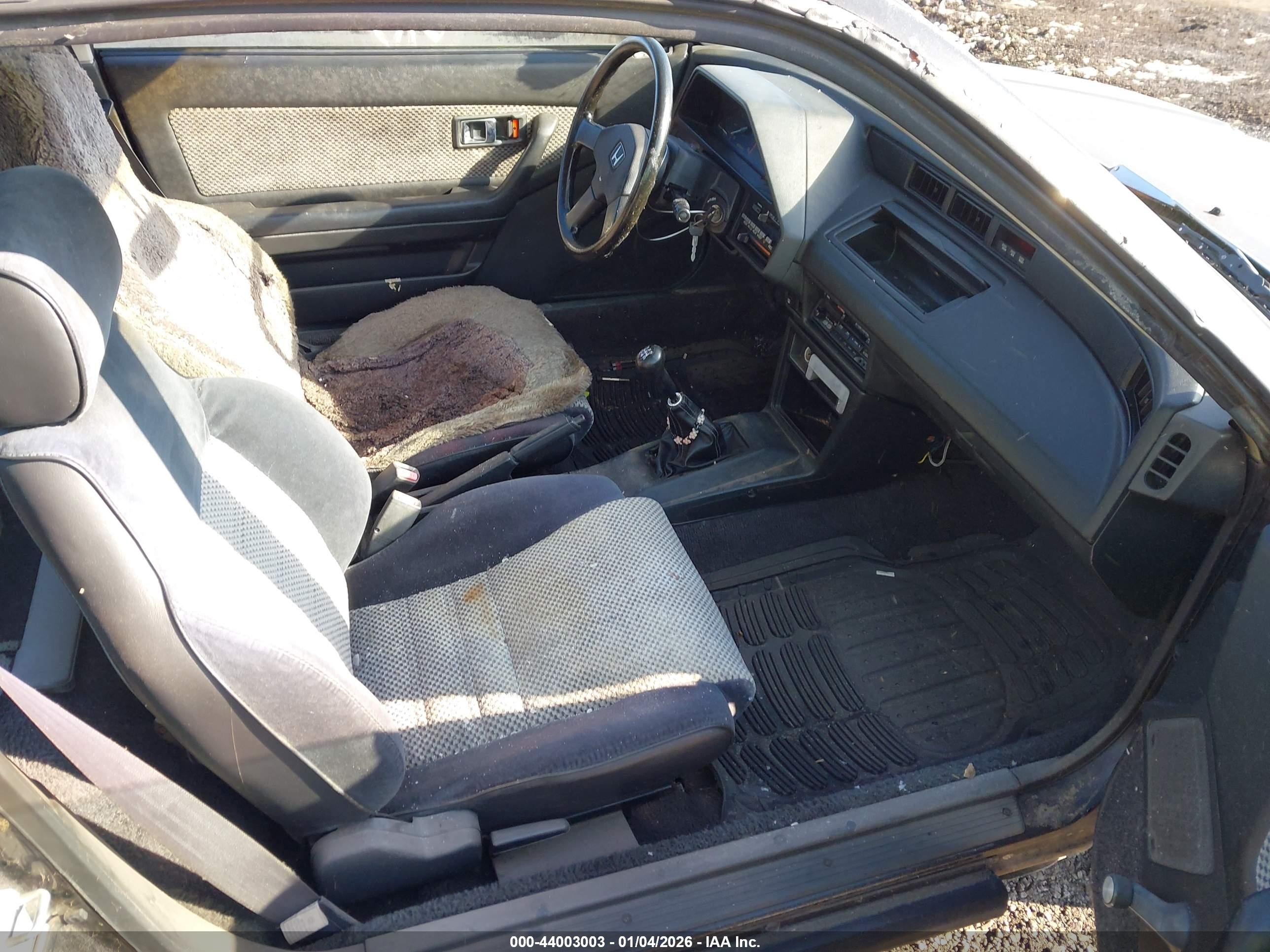 1987 Honda Civic 1500 Crx Si Black vin: JHMEC134XHS048430