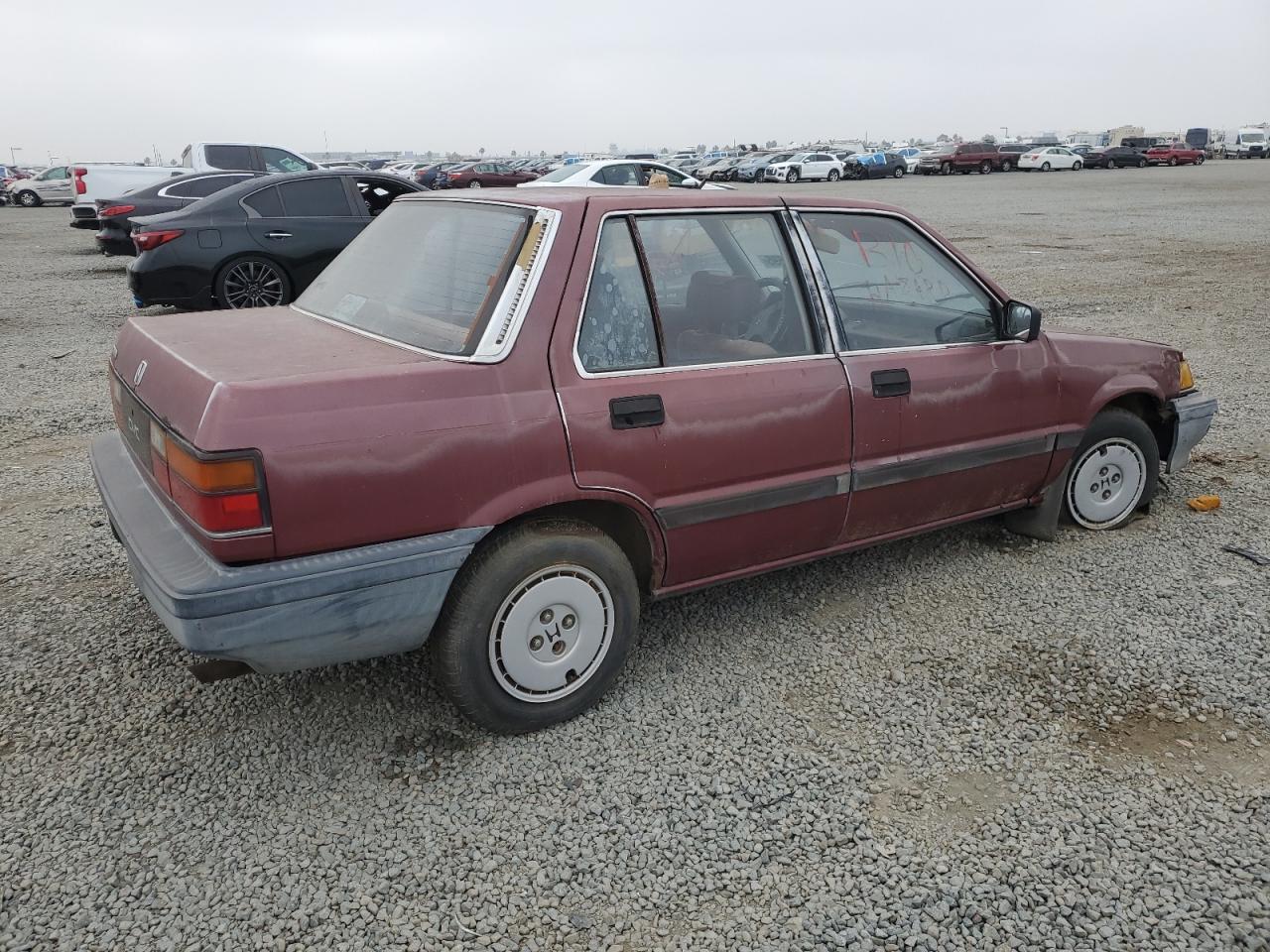 1987 Honda Civic 1.5 Burgundy vin: JHMEC4638HS017262