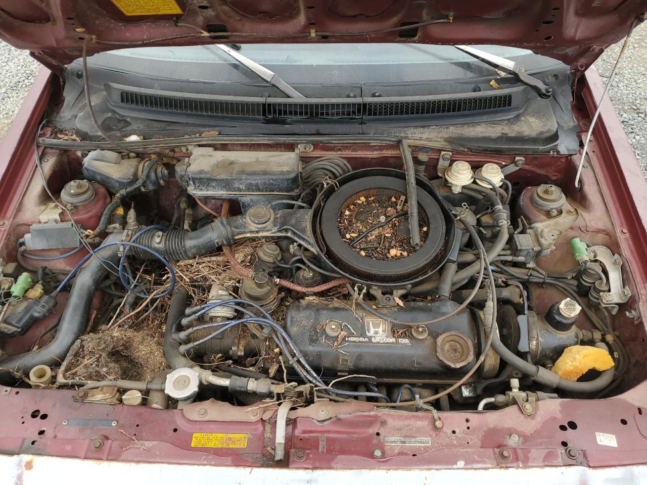 1987 Honda Civic 1.5 Burgundy vin: JHMEC4638HS017262