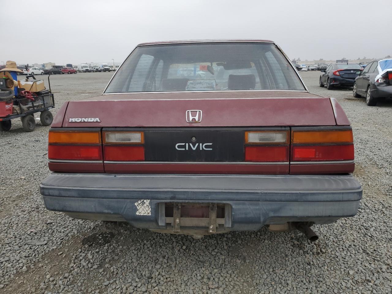 1987 Honda Civic 1.5 Burgundy vin: JHMEC4638HS017262