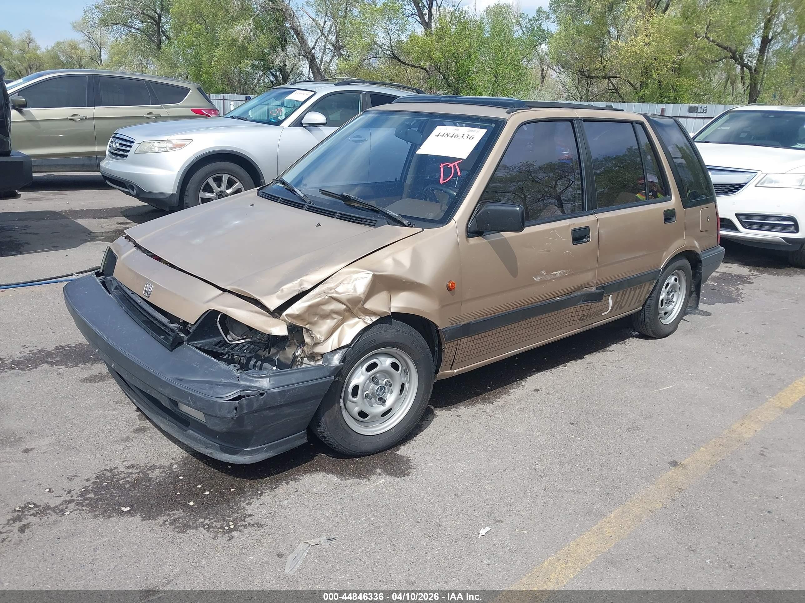 1987 Honda Civic 1.5 Champagne vin: JHMEC5724HS010241