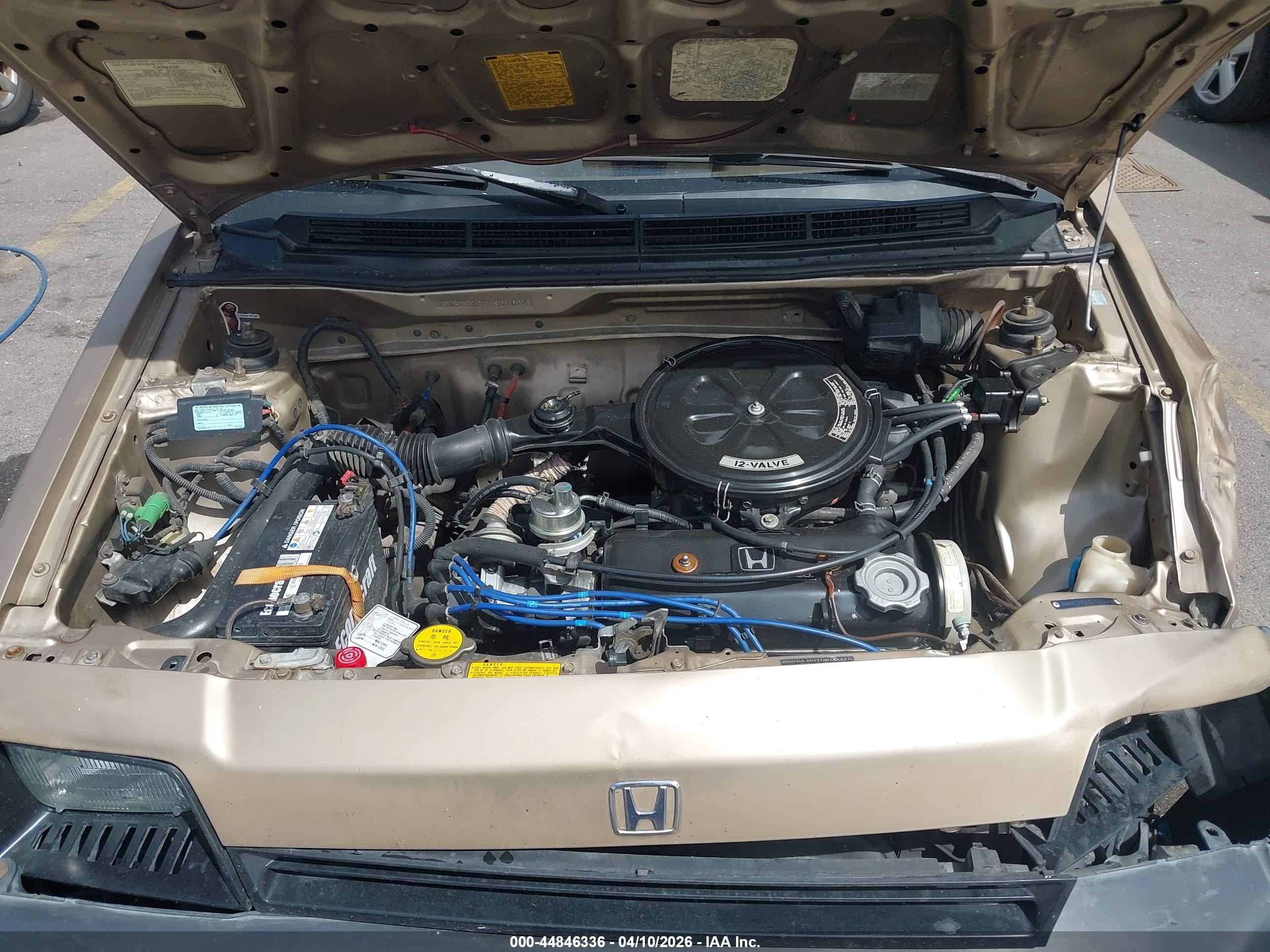 1987 Honda Civic 1.5 Champagne vin: JHMEC5724HS010241