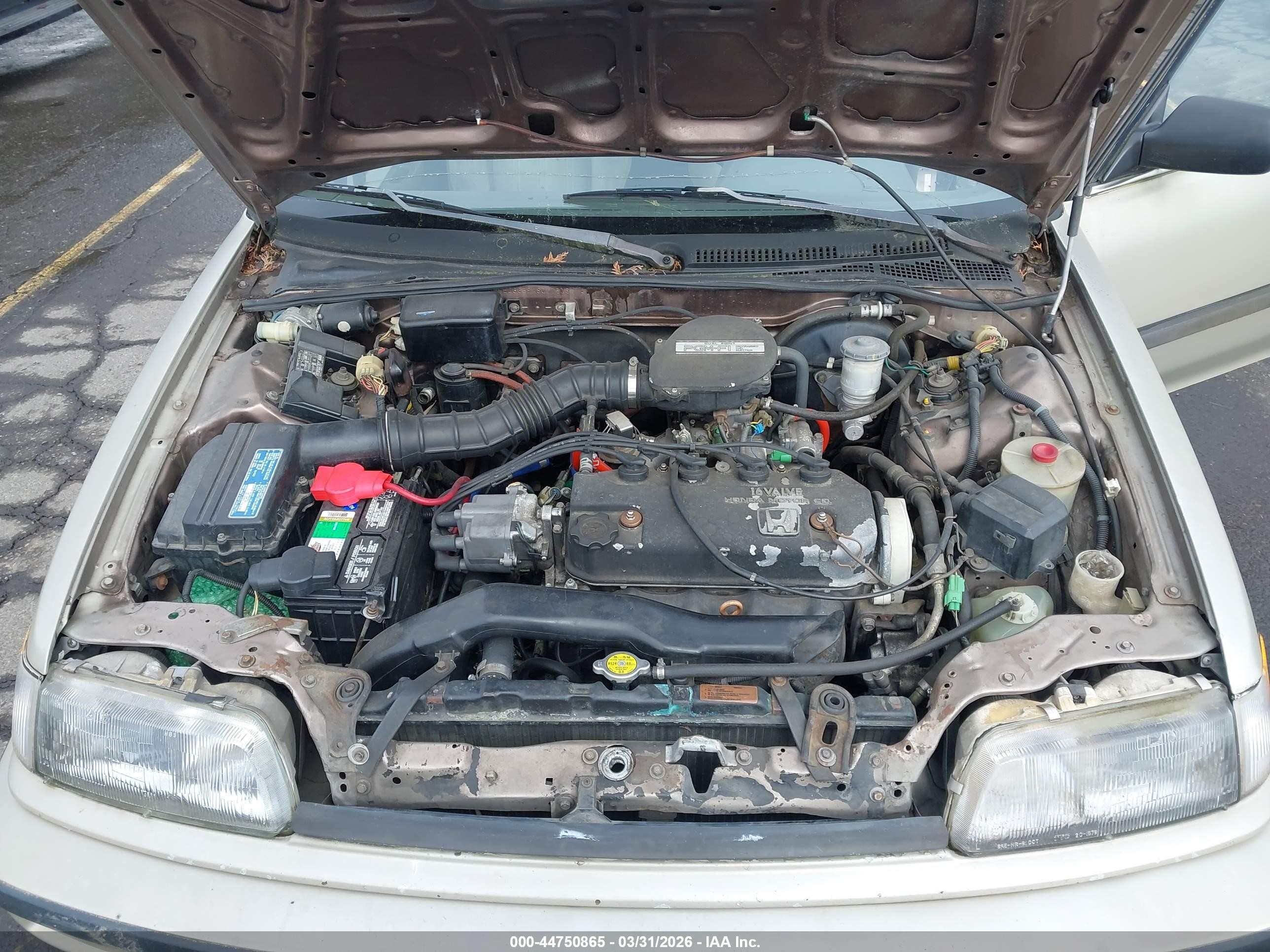 1991 Honda Civic Lx Золотой vin: JHMED3659MS011506