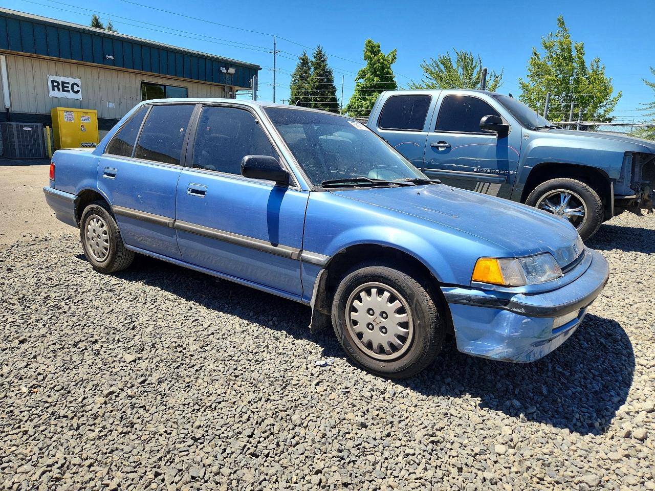 1991 Honda Civic Lx Blue vin: JHMED3659MS021503
