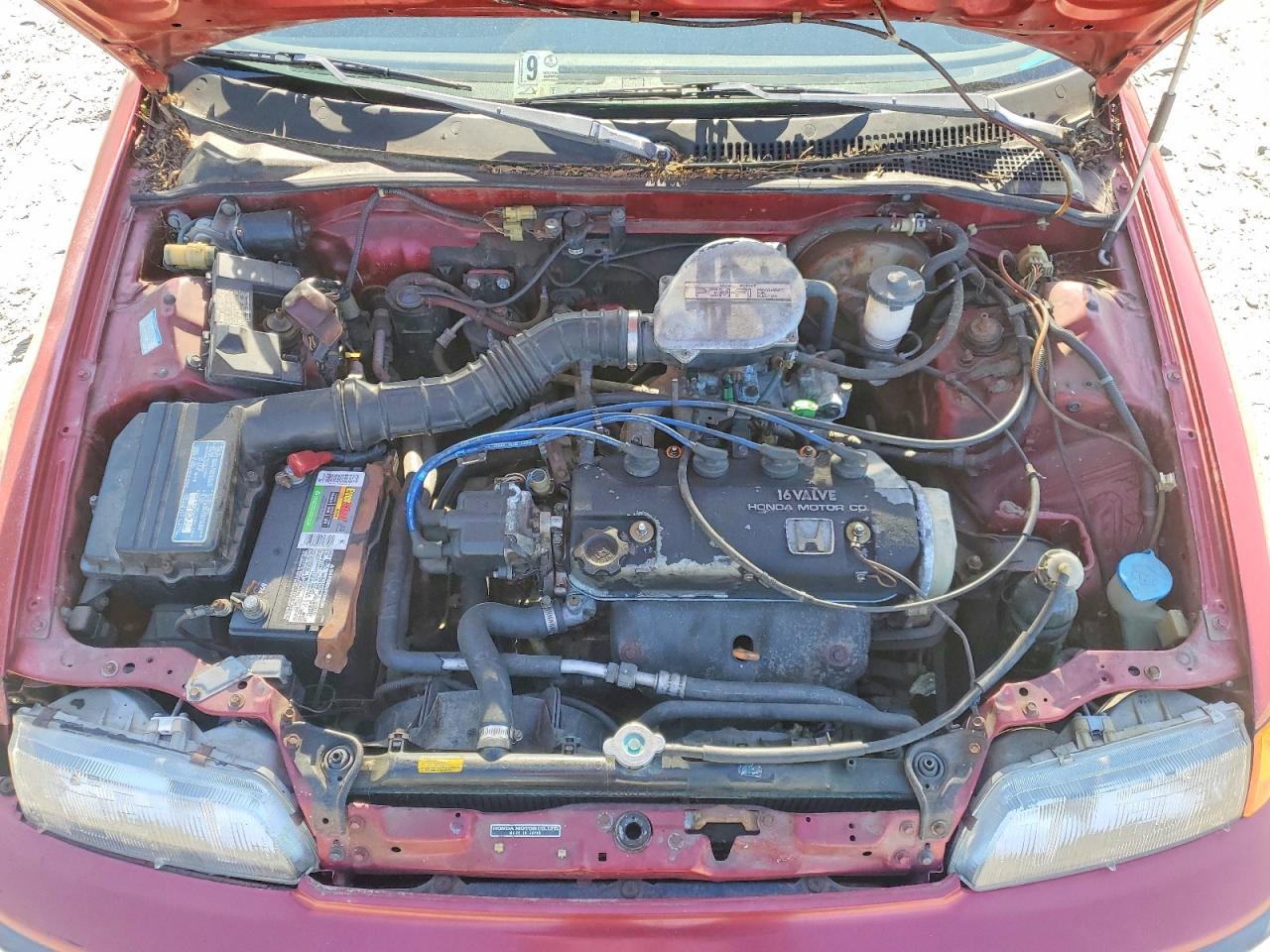 1990 Honda Civic Lx Burgundy vin: JHMED8354LS004091