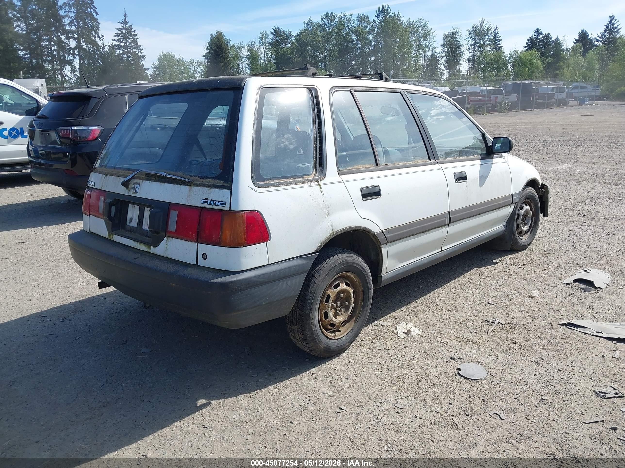 1988 Honda Civic 1.5 Dx White vin: JHMEE2755JS000570