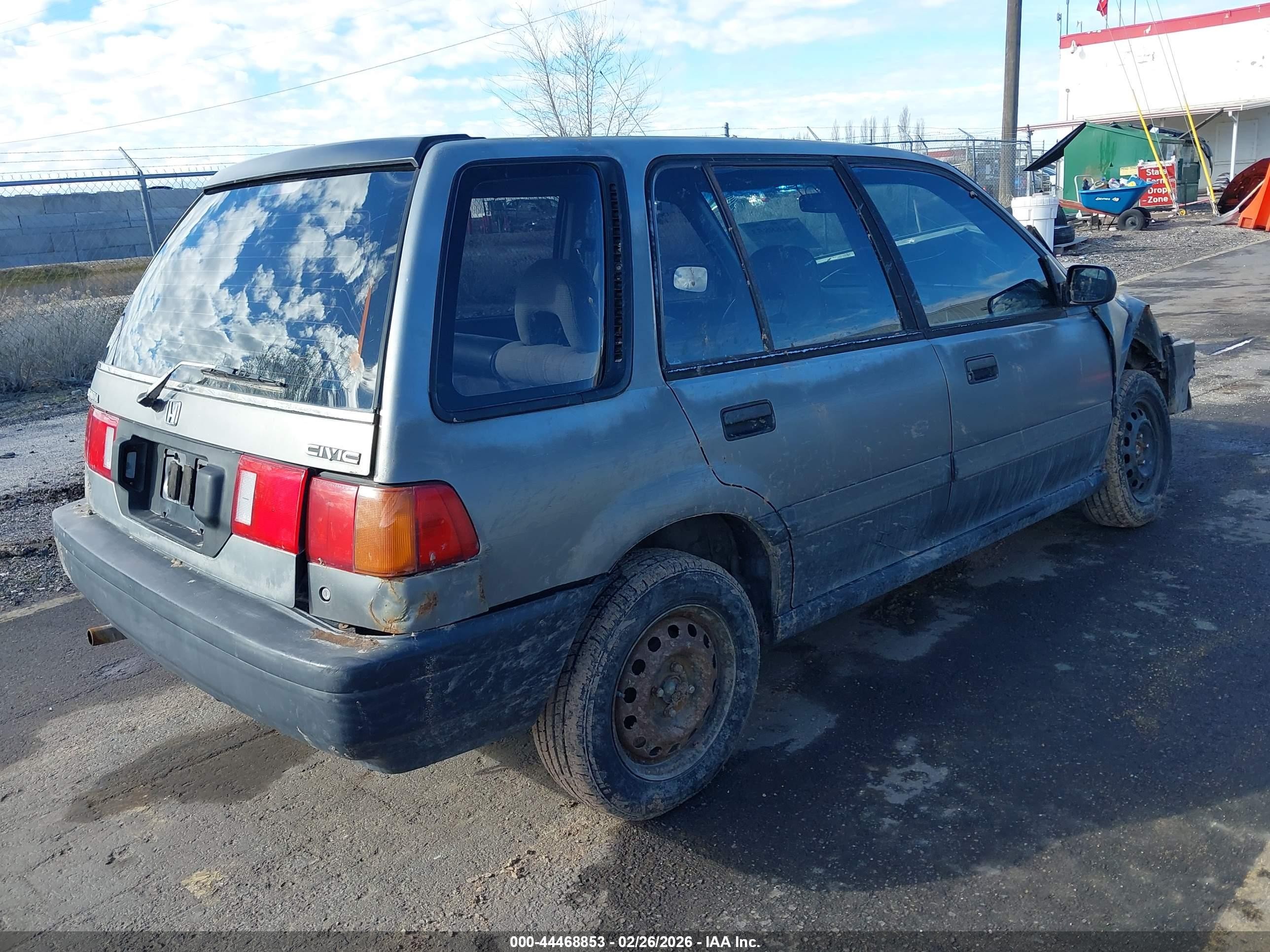1991 Honda Civic Gray vin: JHMEE2759MS004299