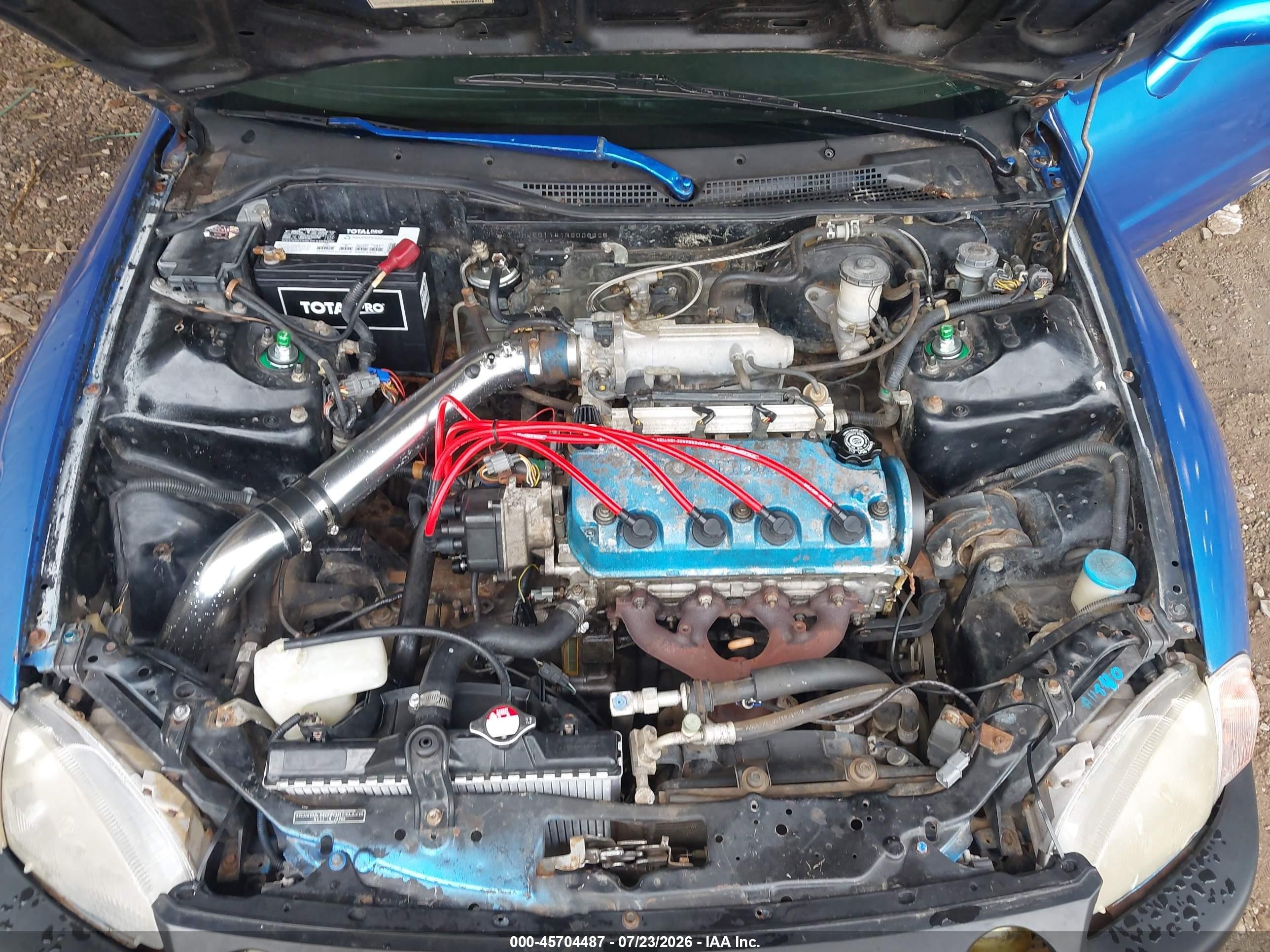 1994 Honda Civic Del Sol S Blue vin: JHMEG1141RS006625