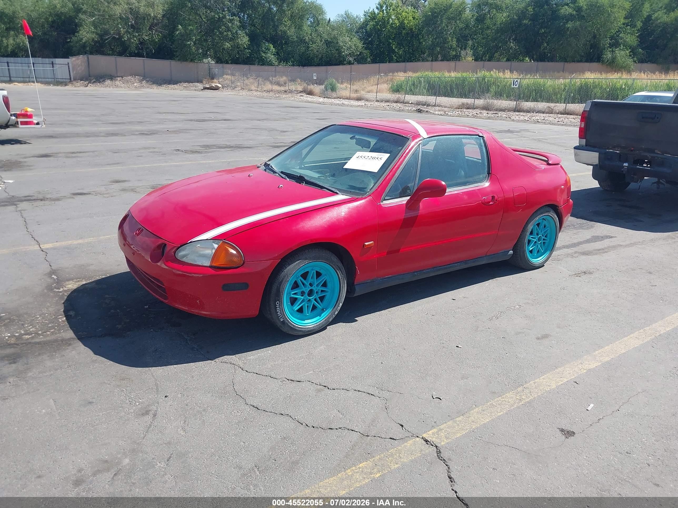 1995 Honda Civic Del Sol S Red vin: JHMEG1143SS005563