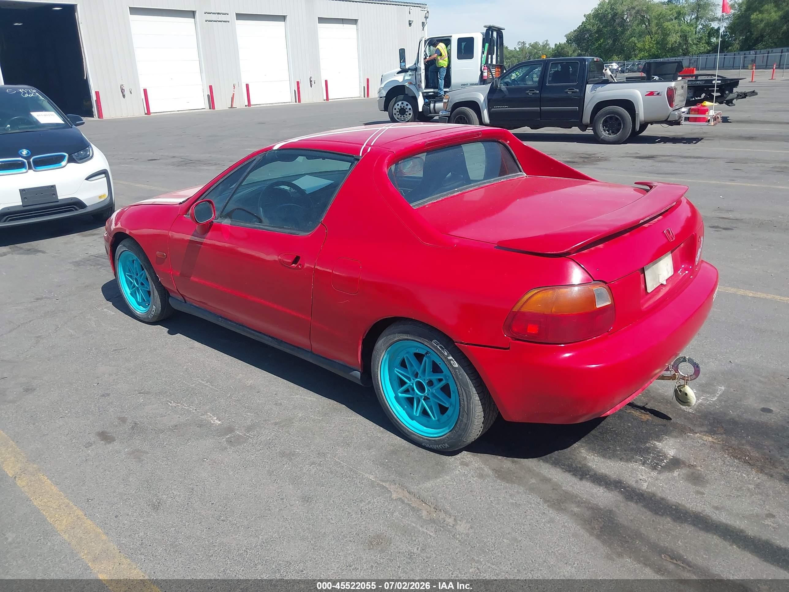 1995 Honda Civic Del Sol S Red vin: JHMEG1143SS005563