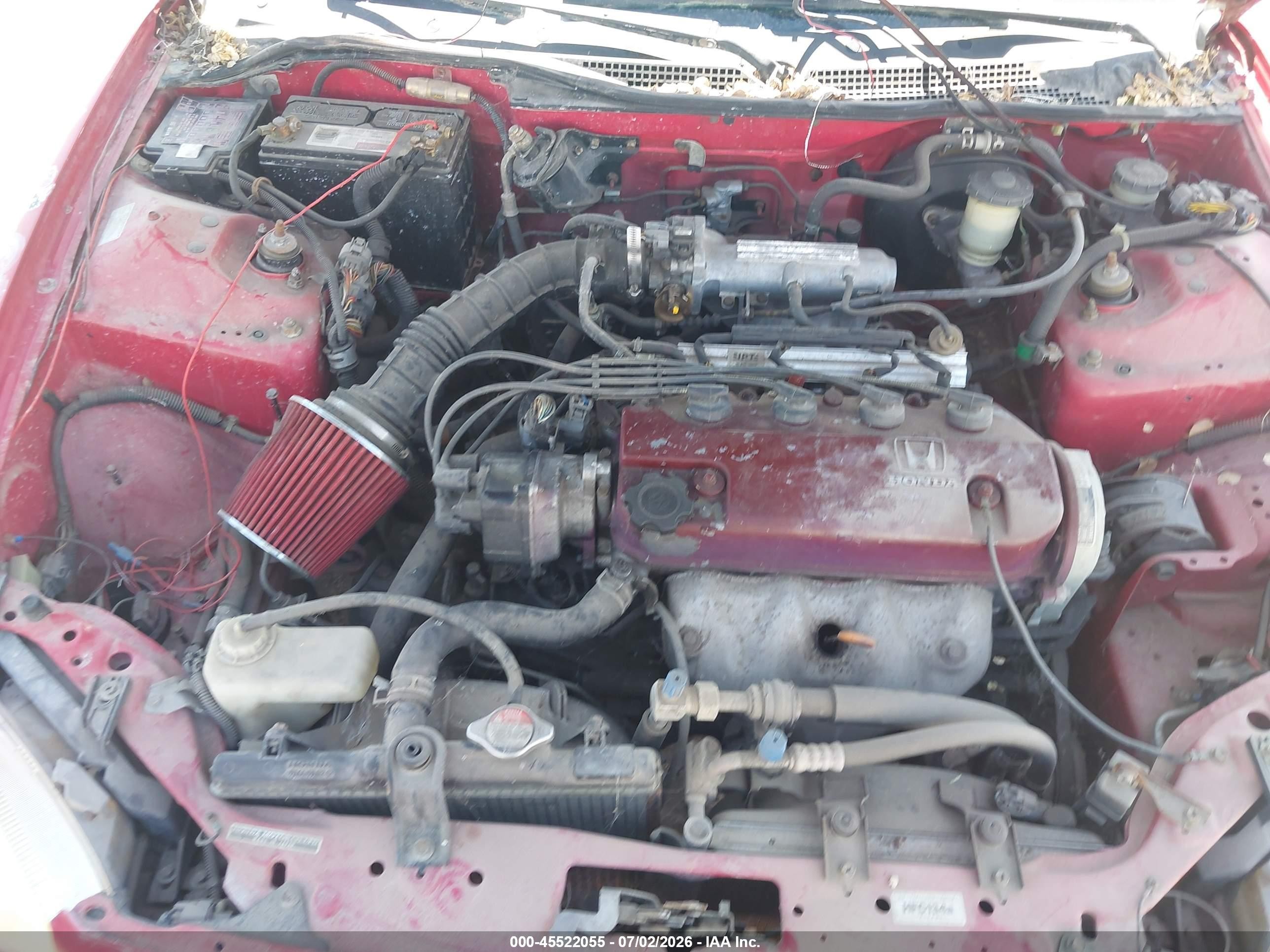 1995 Honda Civic Del Sol S Red vin: JHMEG1143SS005563