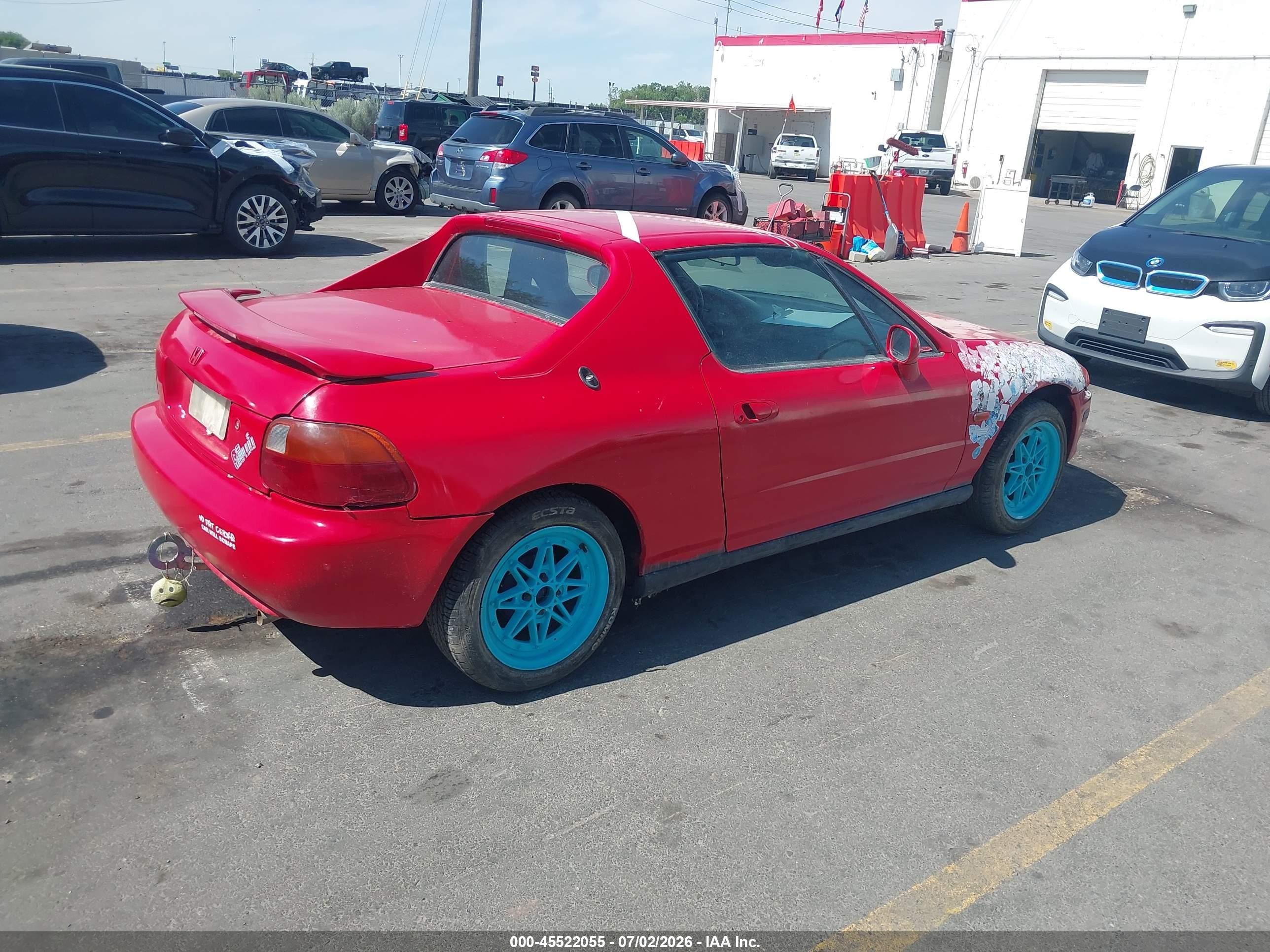 1995 Honda Civic Del Sol S Red vin: JHMEG1143SS005563