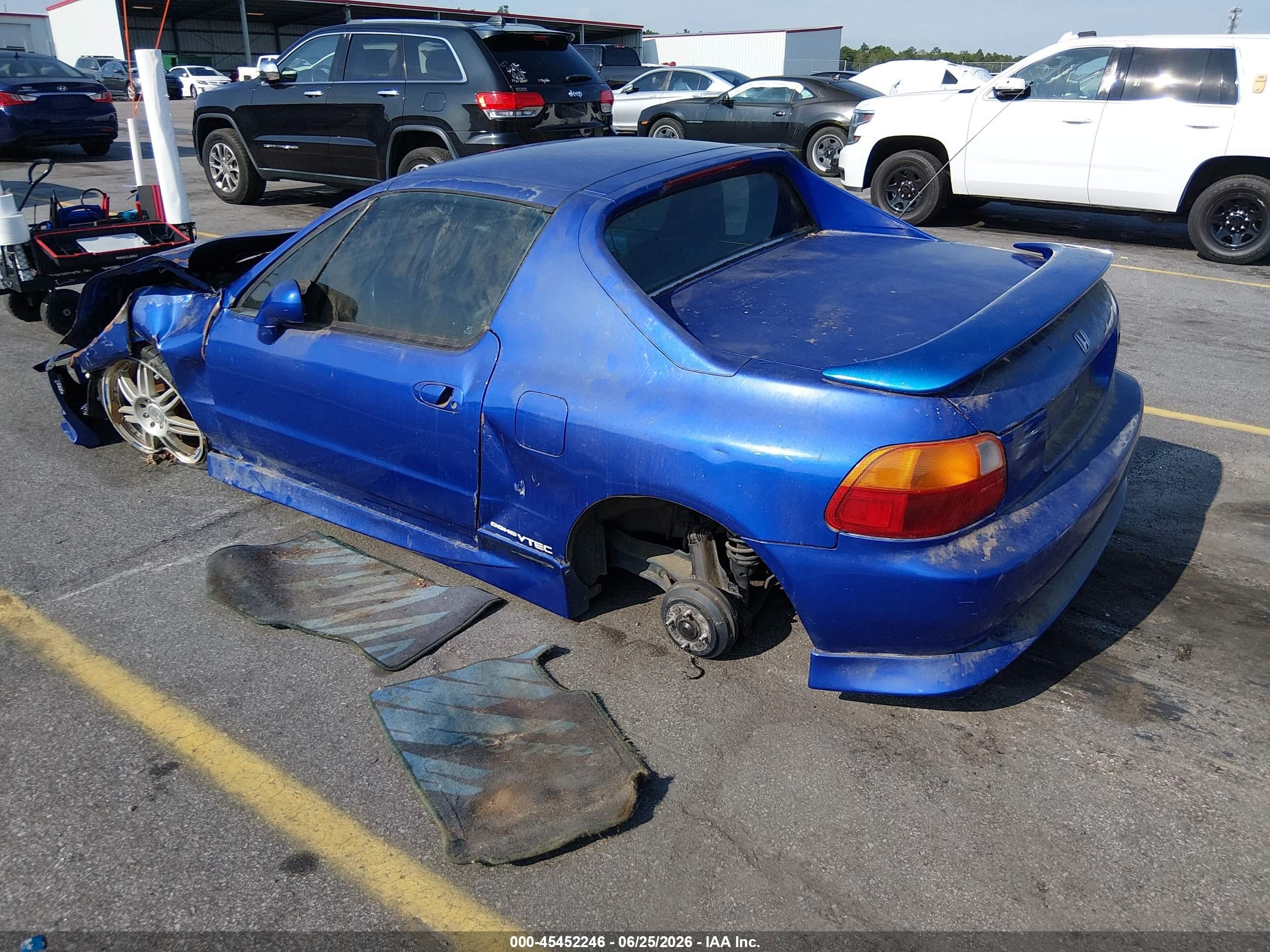 1993 Honda Civic Del Sol S Blue vin: JHMEG1146PS010599