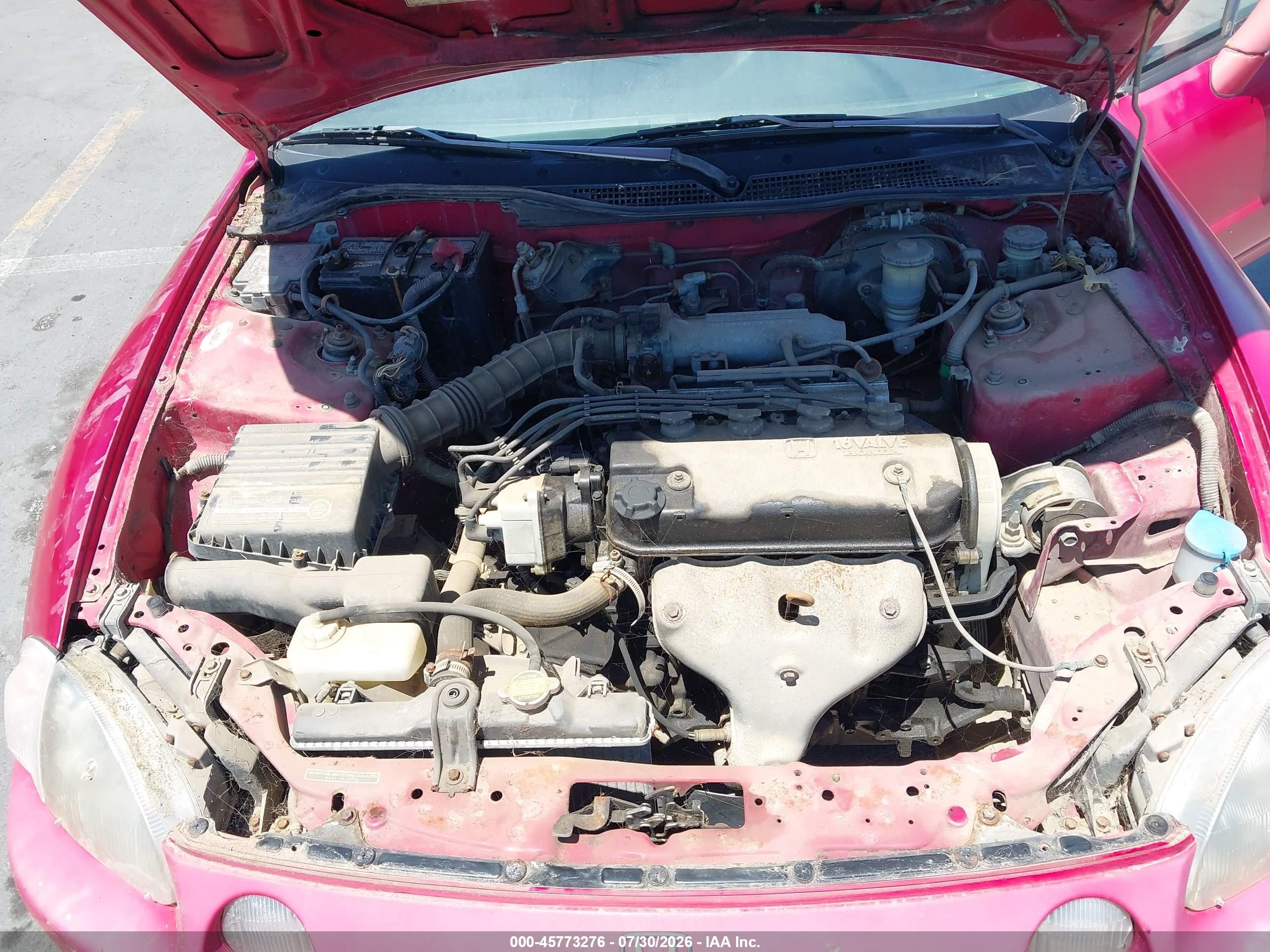 1995 Honda Civic Del Sol S Красный vin: JHMEG1148SS005106
