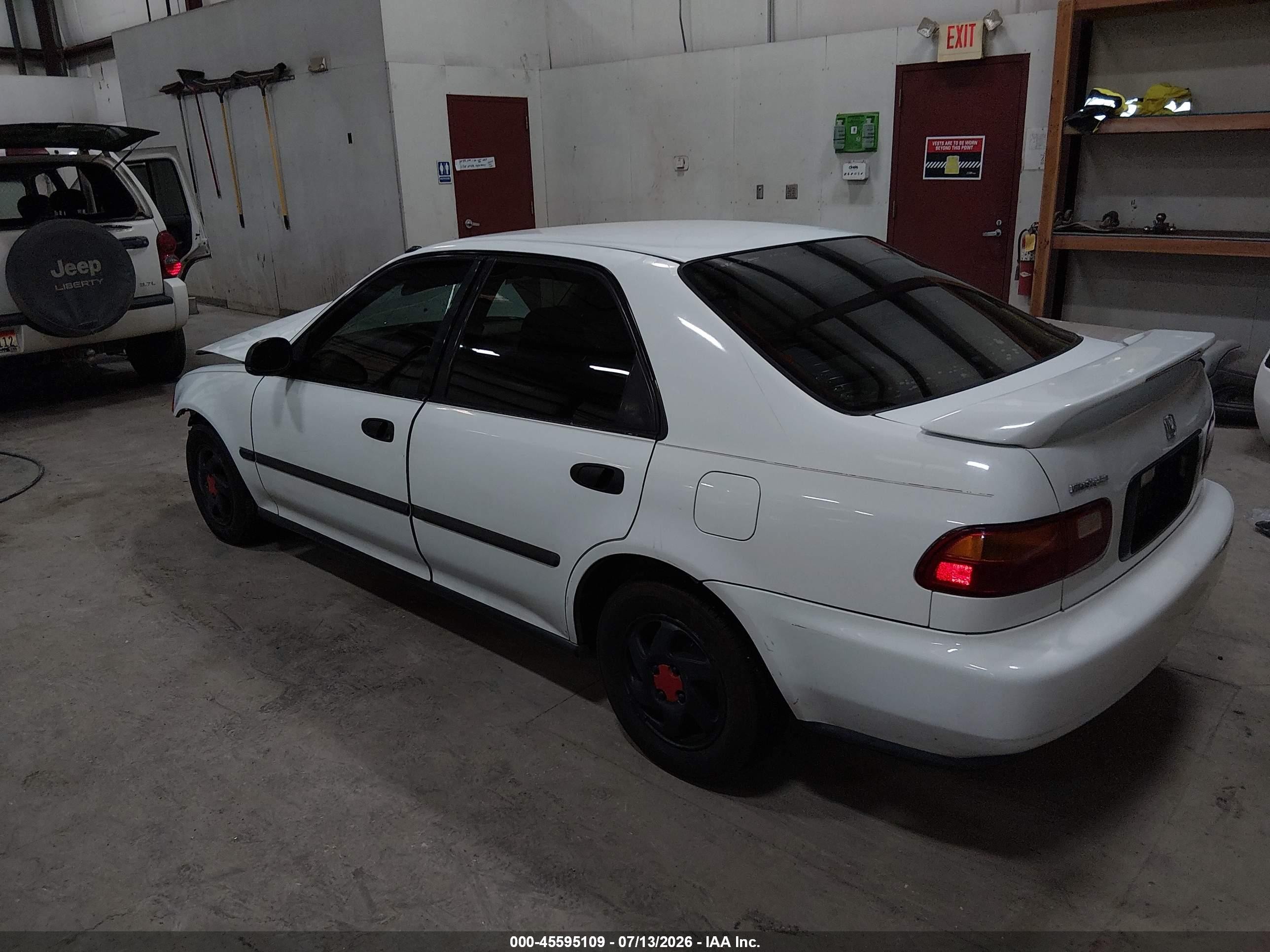 1993 Honda Civic Dx White vin: JHMEG854XPS004842