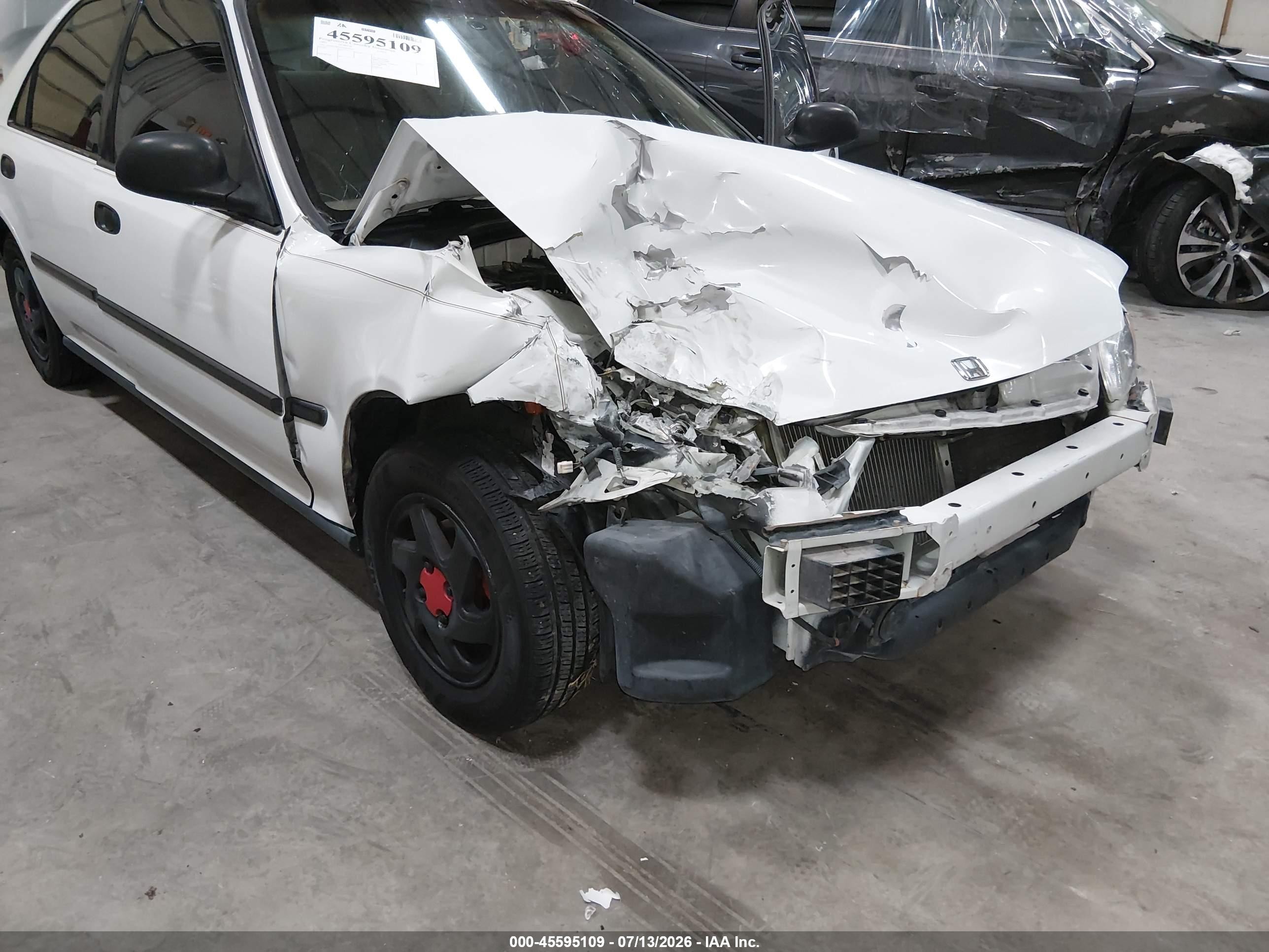 1993 Honda Civic Dx White vin: JHMEG854XPS004842