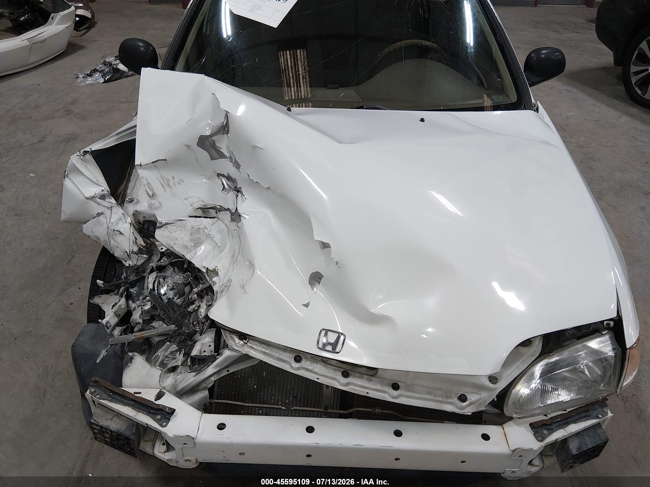1993 Honda Civic Dx White vin: JHMEG854XPS004842