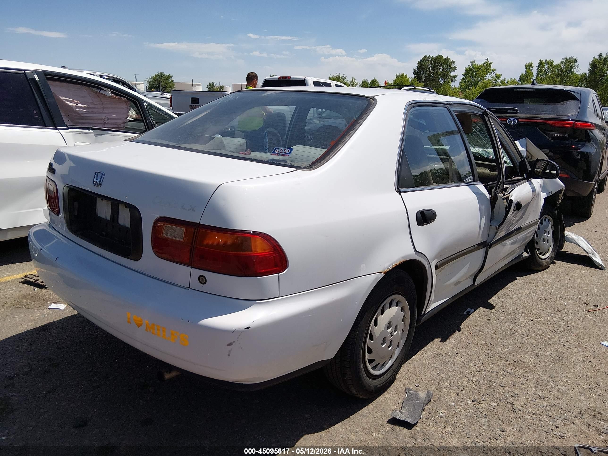 1992 Honda Civic Lx/ex White vin: JHMEG8554NS019746