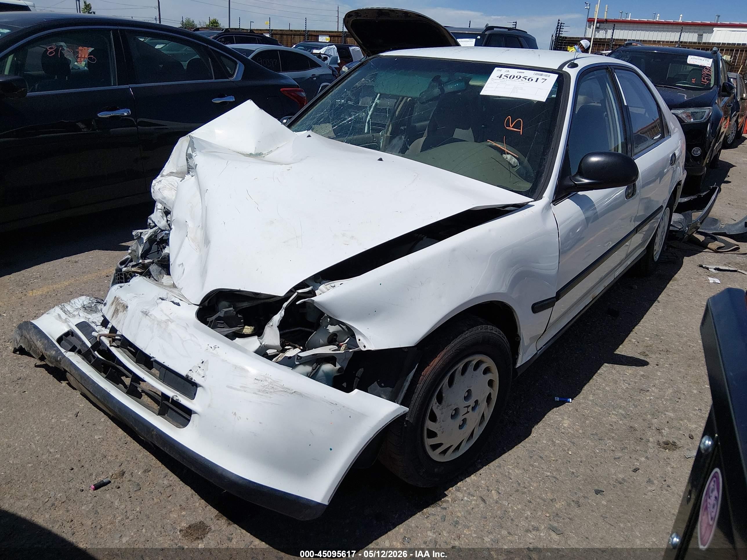 1992 Honda Civic Lx/ex White vin: JHMEG8554NS019746