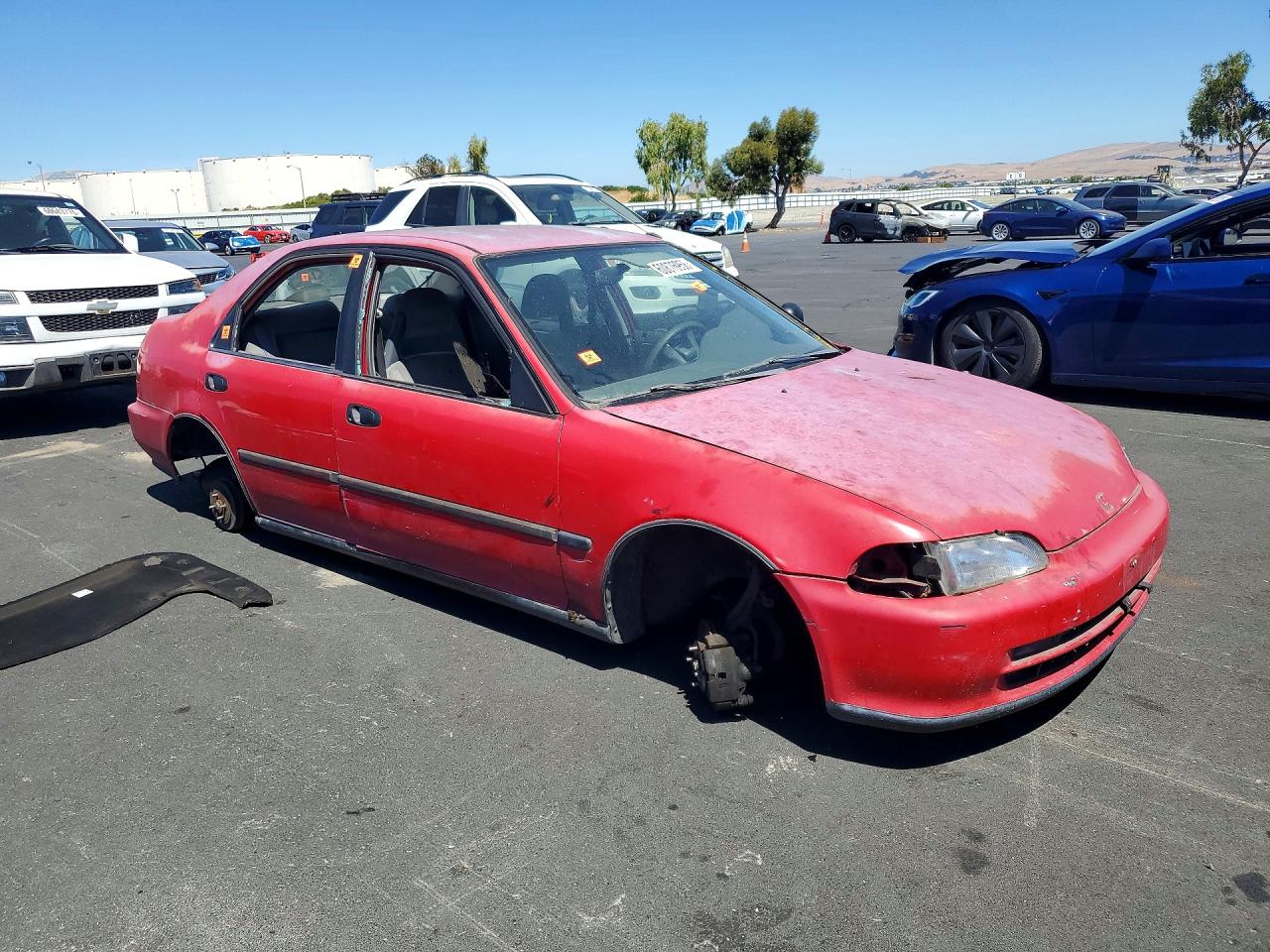 1993 Honda Civic Dx Red vin: JHMEG8642PS040846