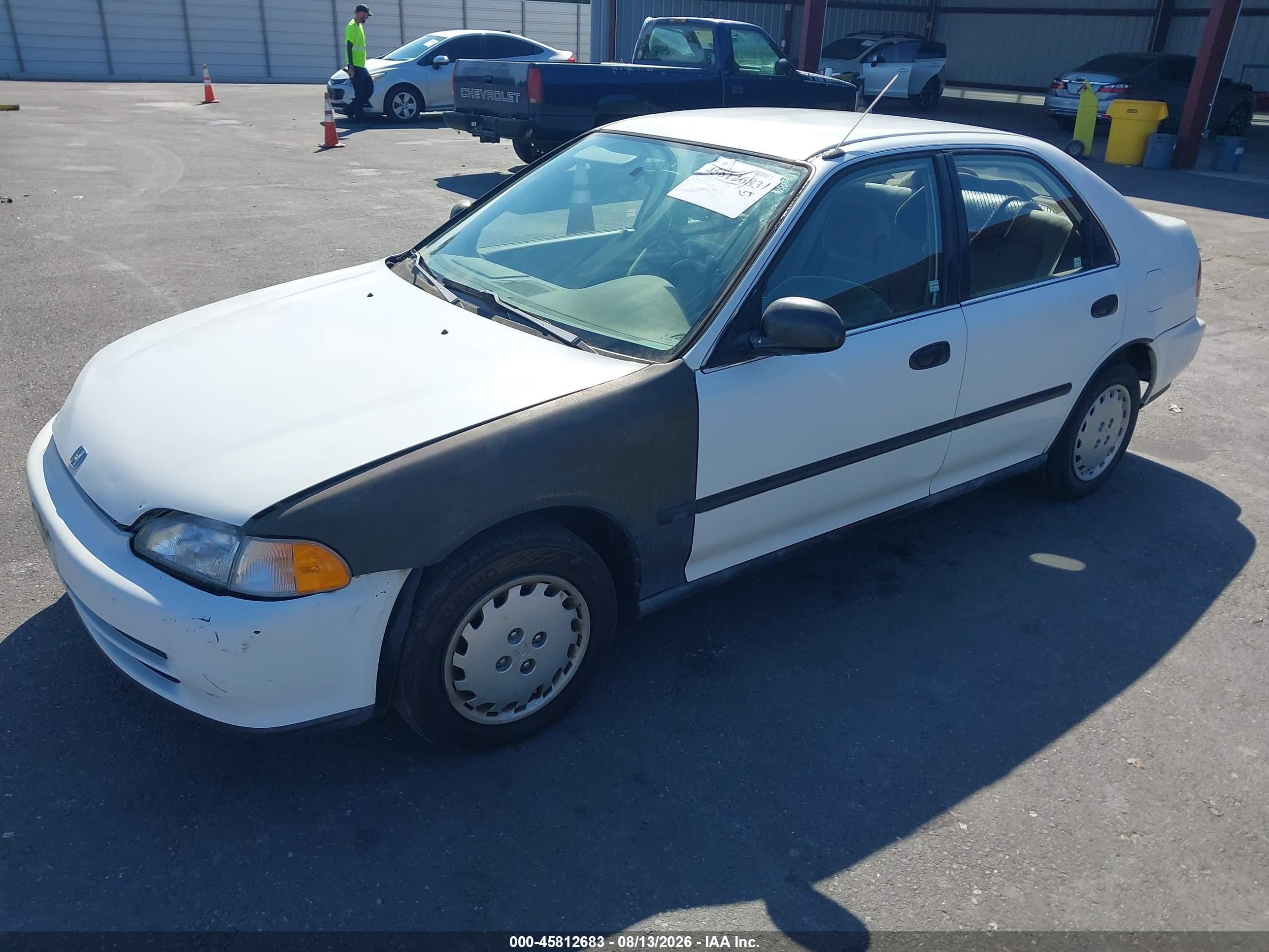 1994 Honda Civic Lx White vin: JHMEG8653RS010010