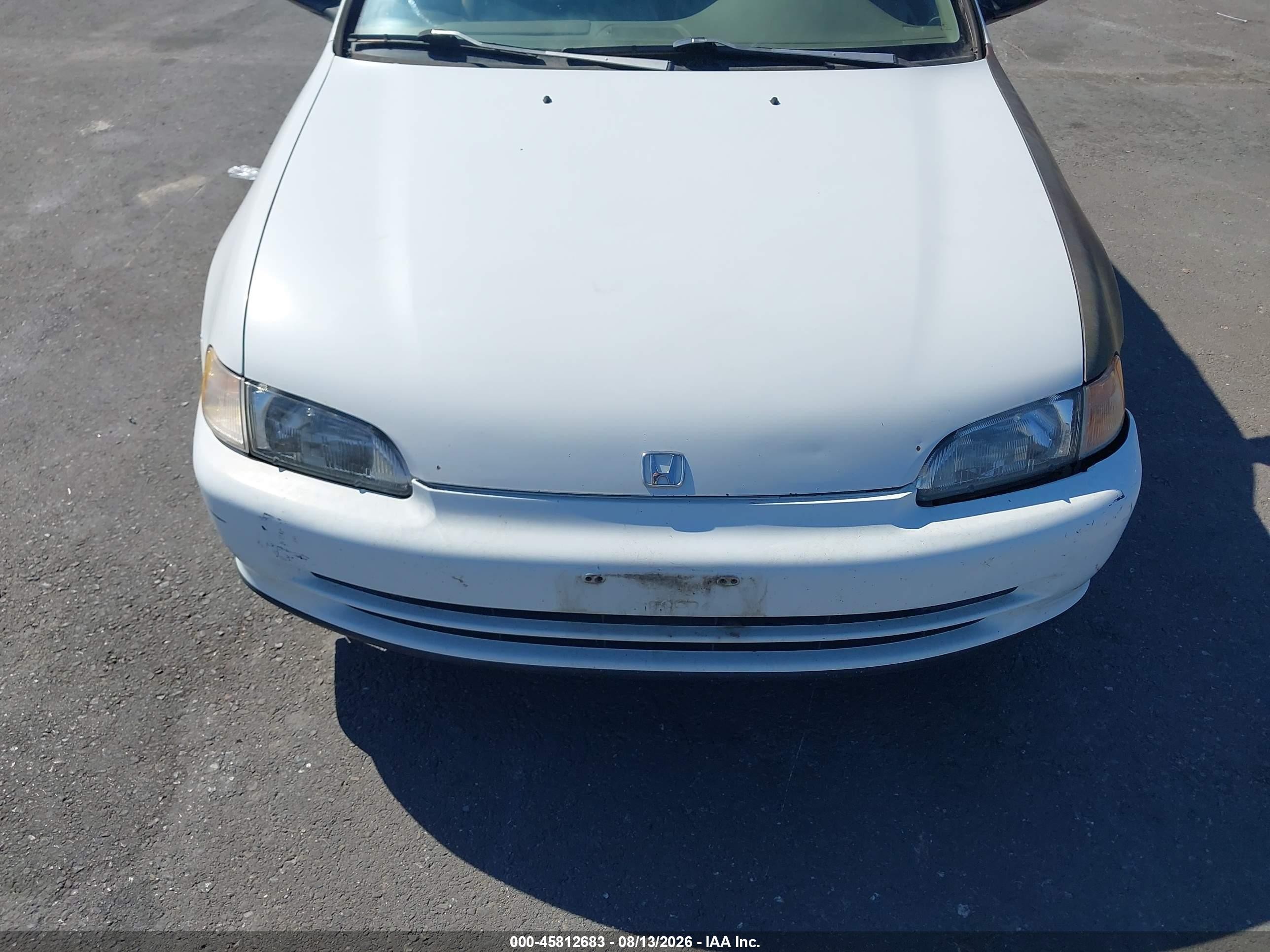 1994 Honda Civic Lx White vin: JHMEG8653RS010010