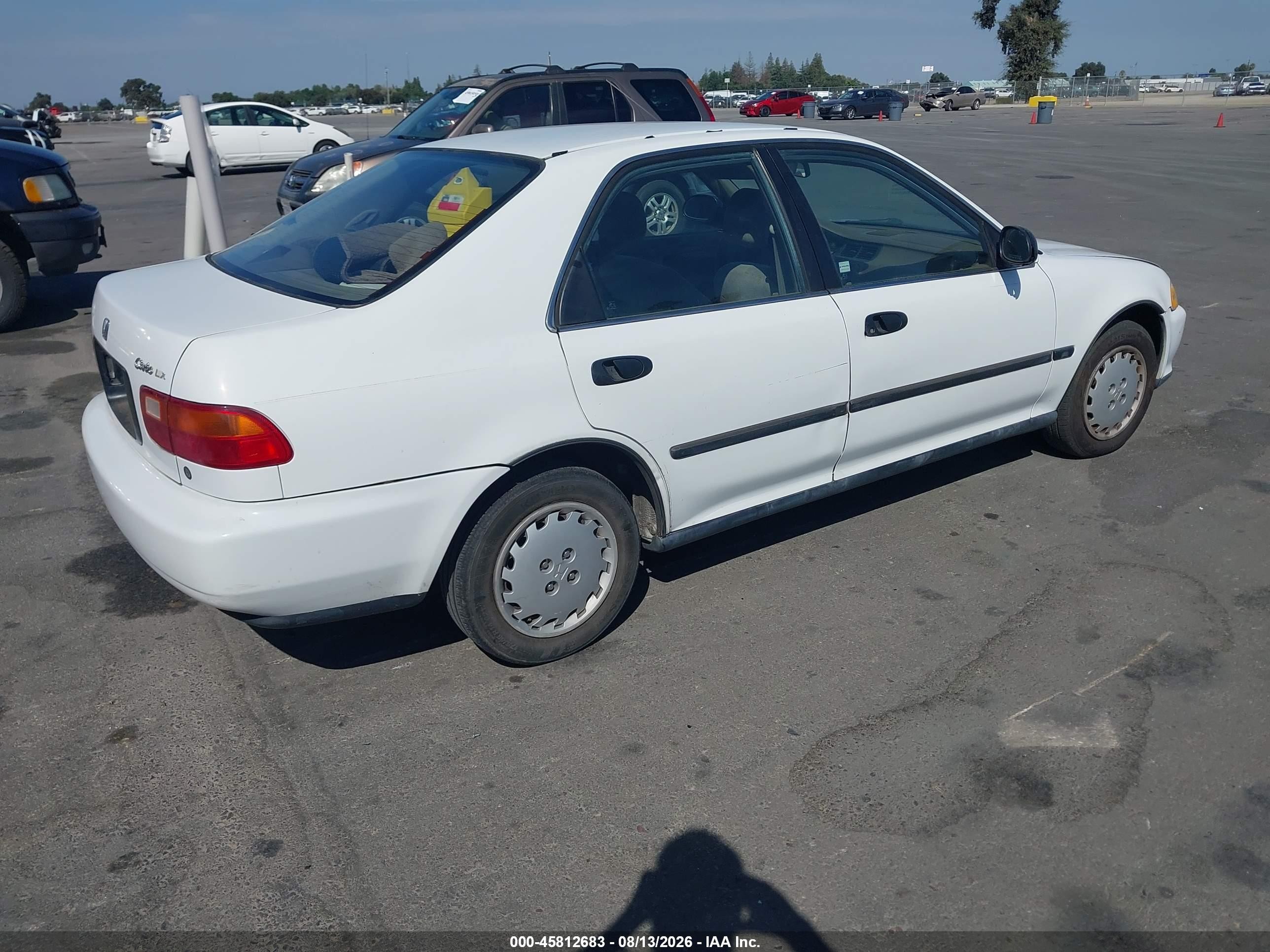 1994 Honda Civic Lx White vin: JHMEG8653RS010010