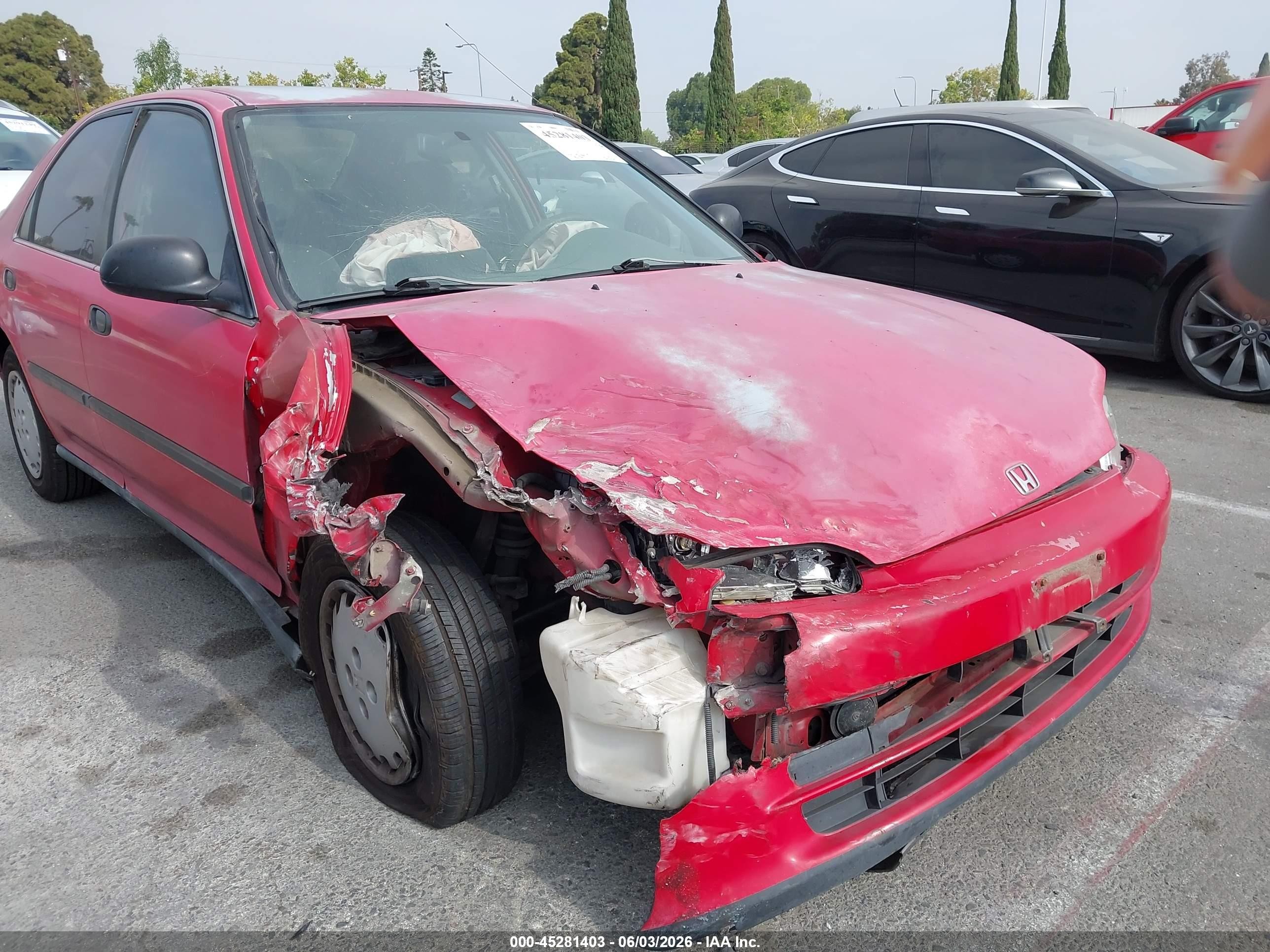 1995 Honda Civic Lx Red vin: JHMEG8658SS011918