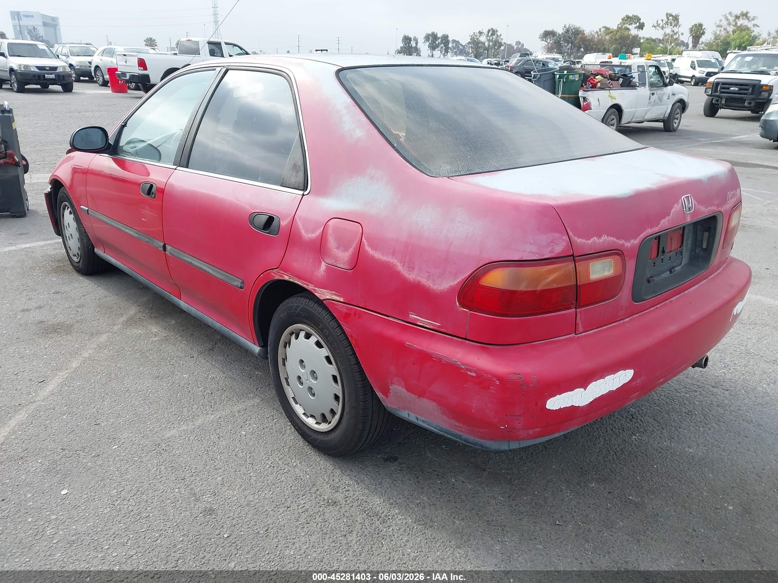1995 Honda Civic Lx Red vin: JHMEG8658SS011918