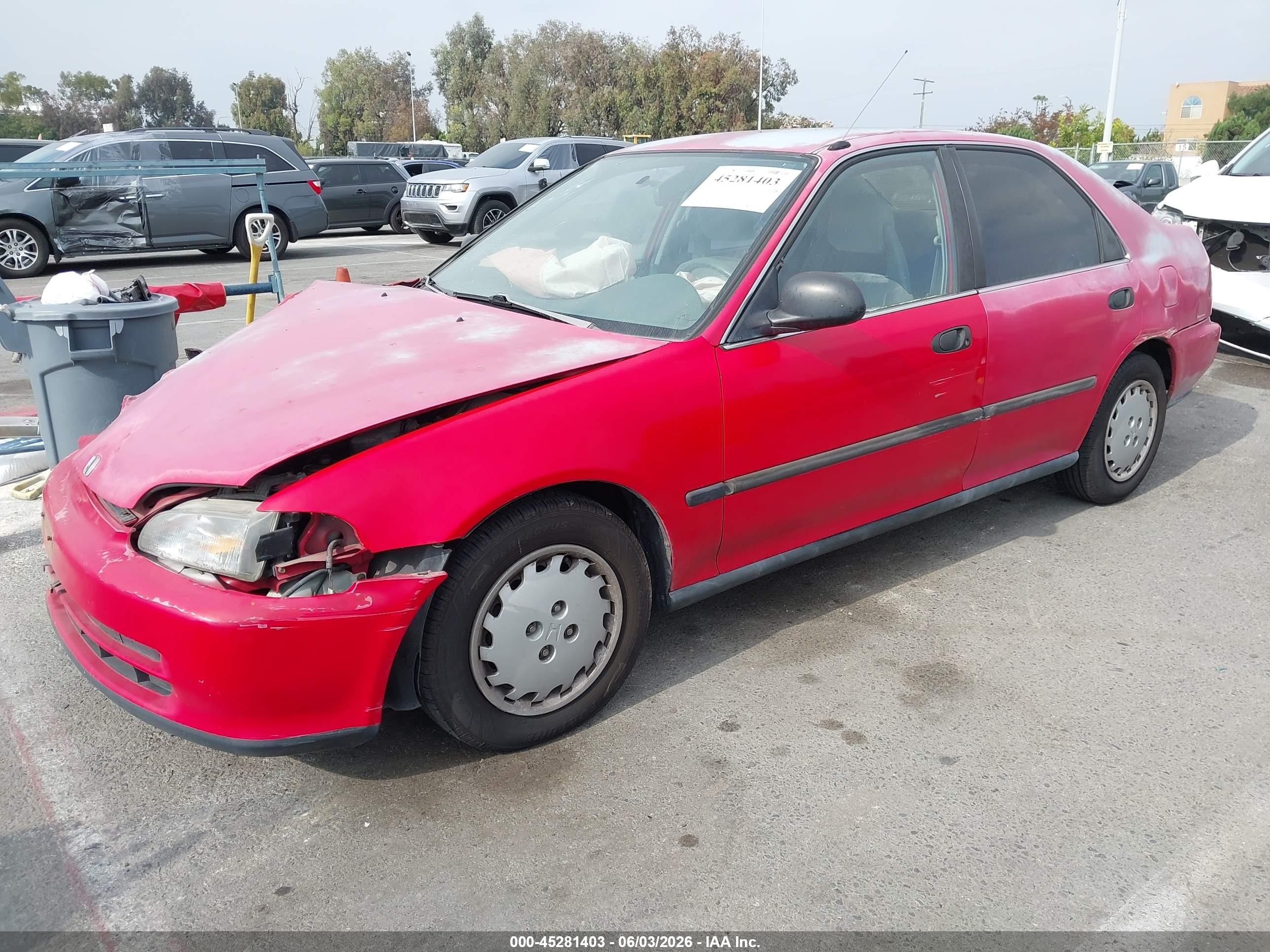 1995 Honda Civic Lx Red vin: JHMEG8658SS011918
