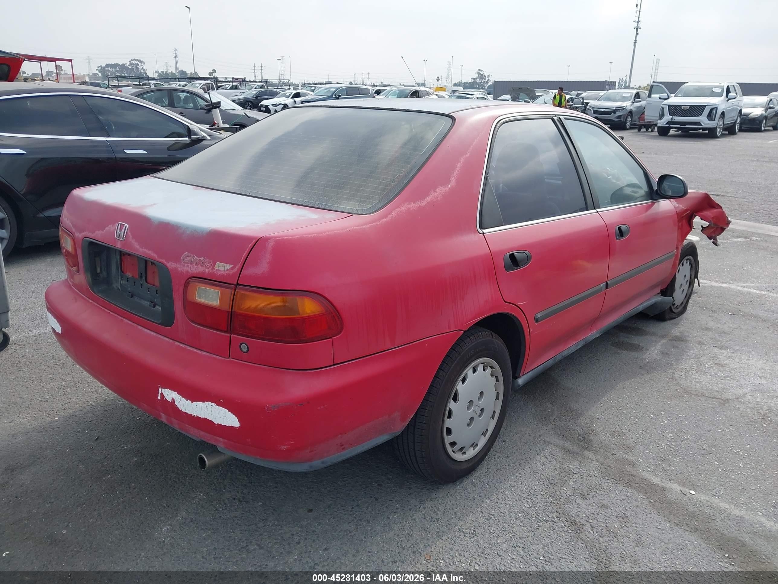 1995 Honda Civic Lx Red vin: JHMEG8658SS011918